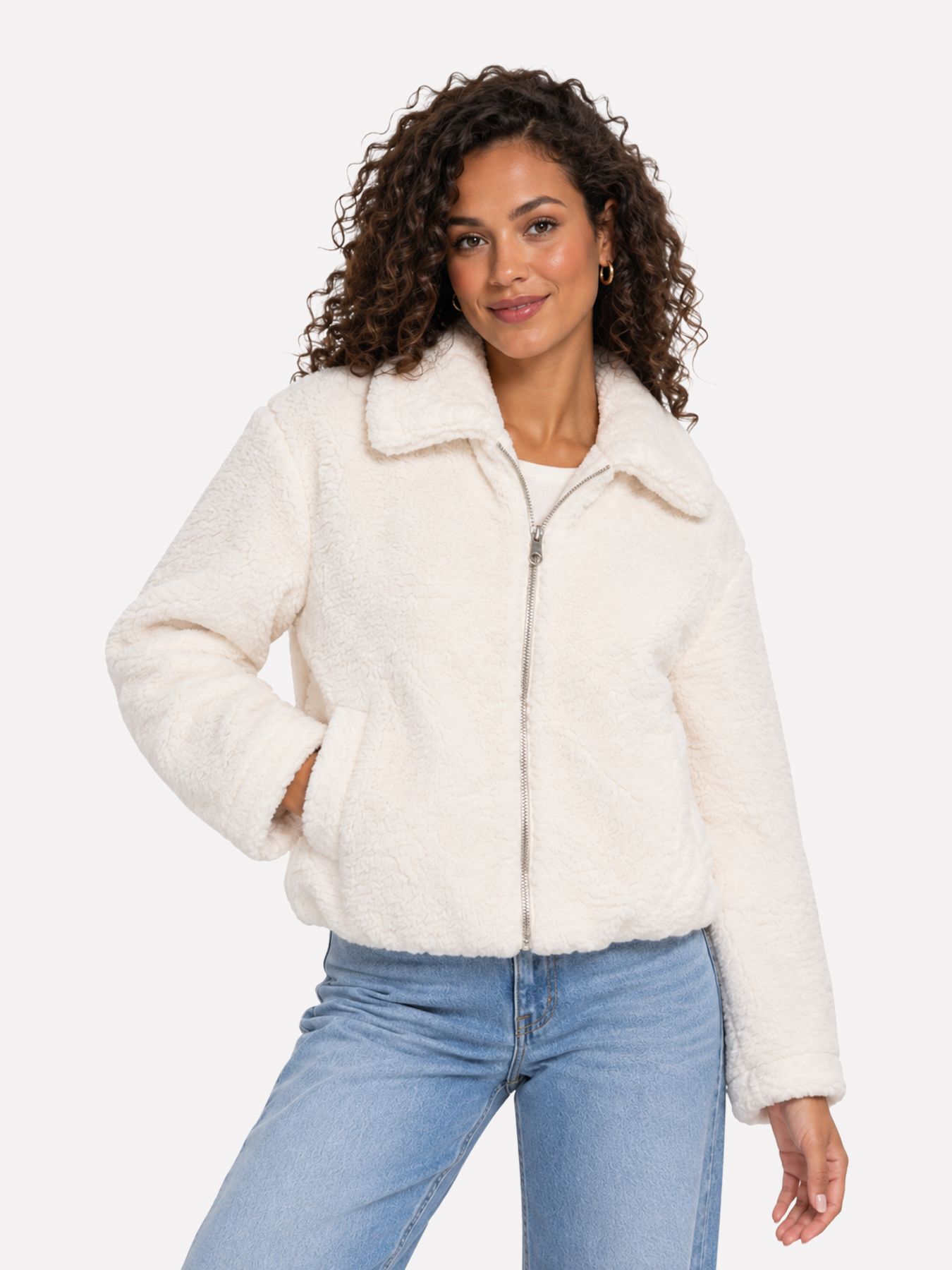 Only ONLSASKIA TEDDY JACKET CC OTW Cloud Dancer 2900171068015
