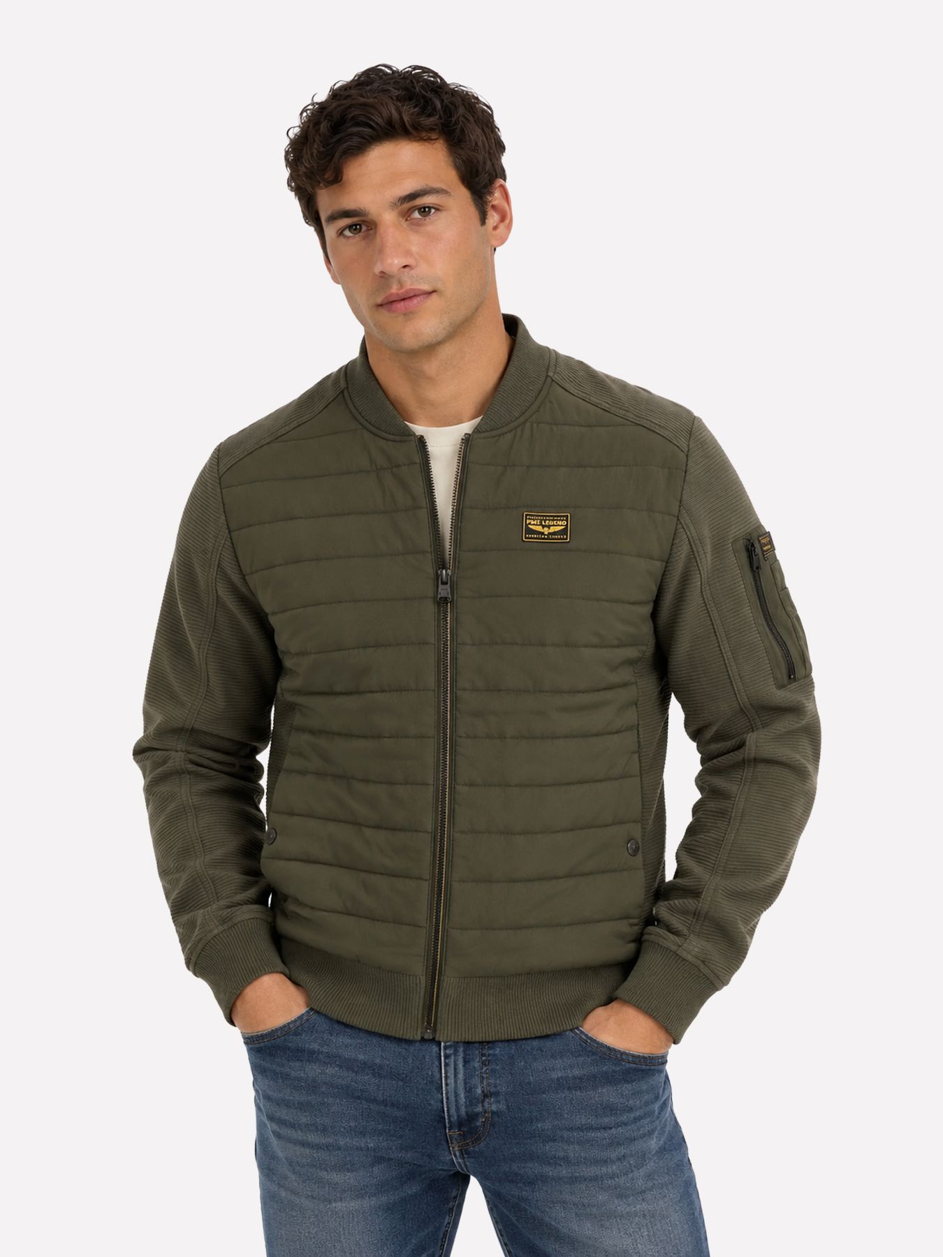 Pme Legend In-between jacket ottoman mixed pa Beluga 00120869-8039