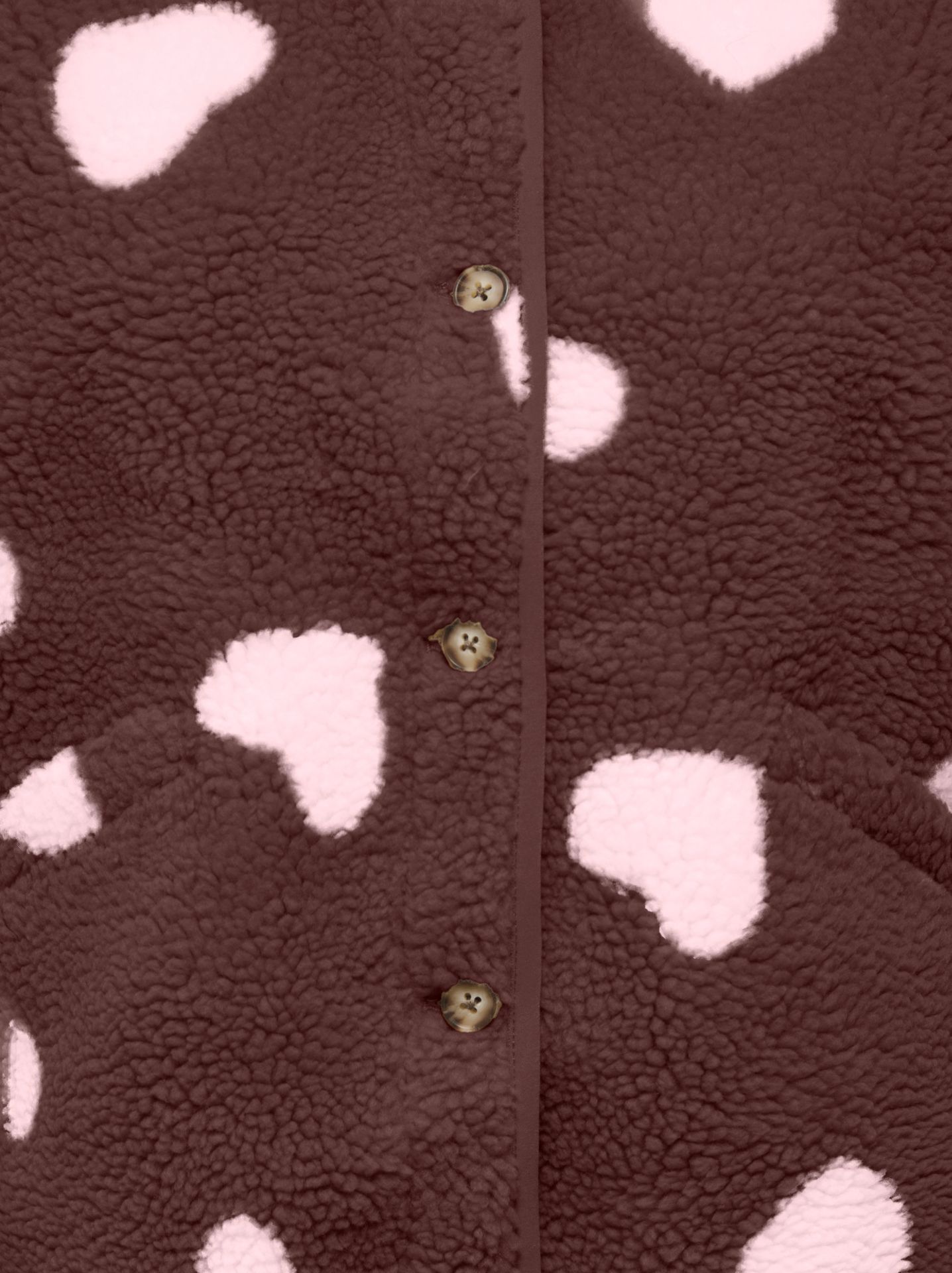 Only ONLBABY TEDDY VEST PNT Deep Mahogany/PALE LILAC HEARTS 2900171077055