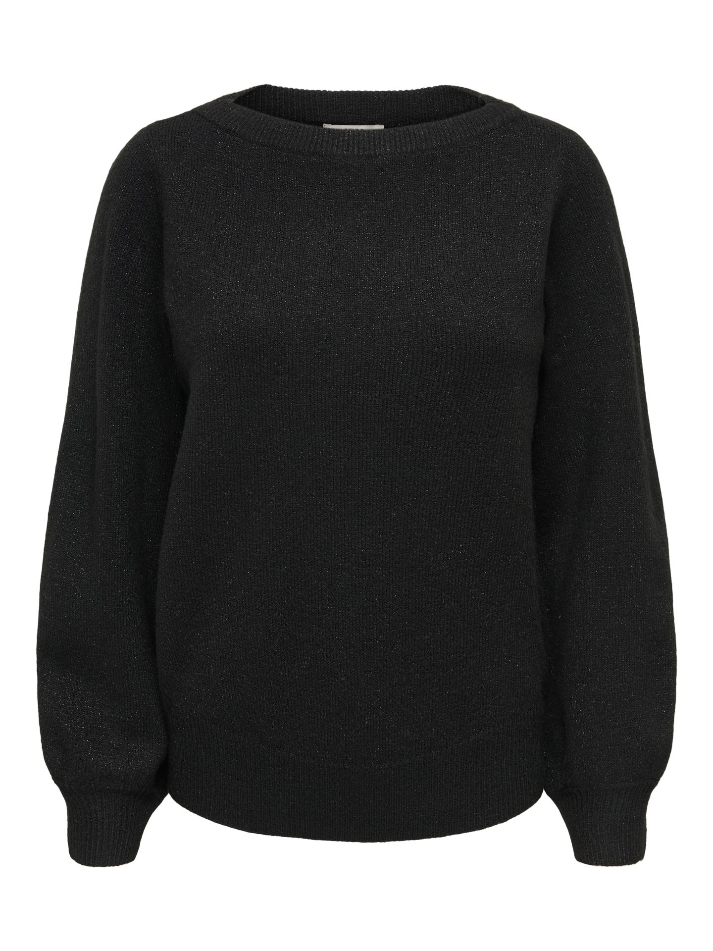 Only JDYRUE GLITTER L/S BOAT PULLOVE KNT Black/CLARA LEO 00120871-EKA26011400000200