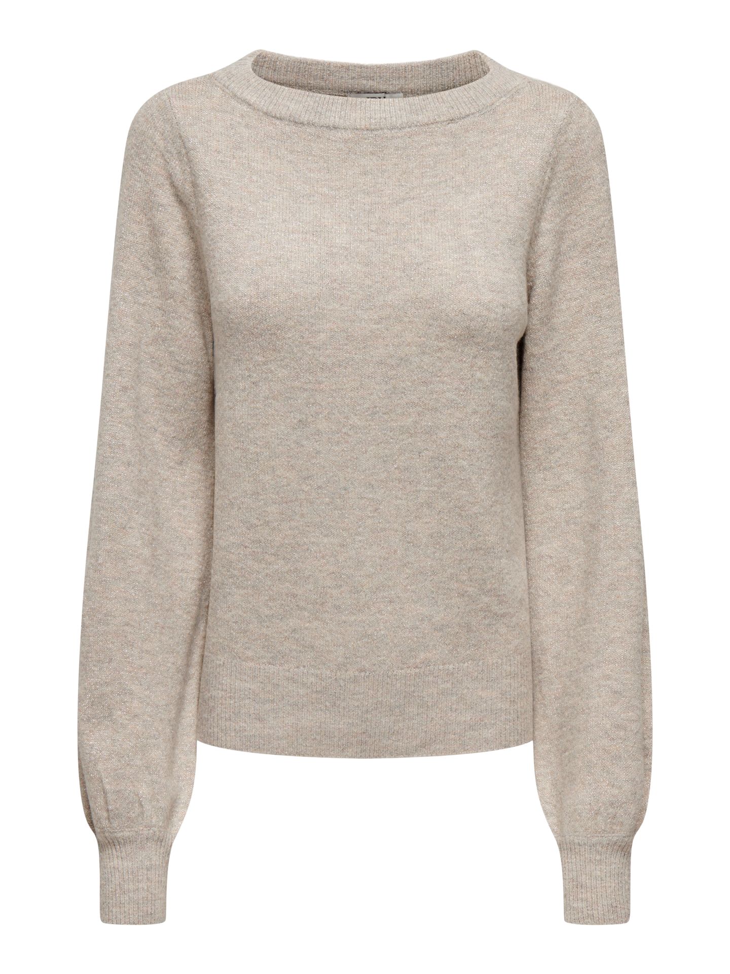 Only JDYRUE GLITTER L/S BOAT PULLOVE KNT Chateau Gray/BLACK BUTTONS 00120871-EKA26011400002369