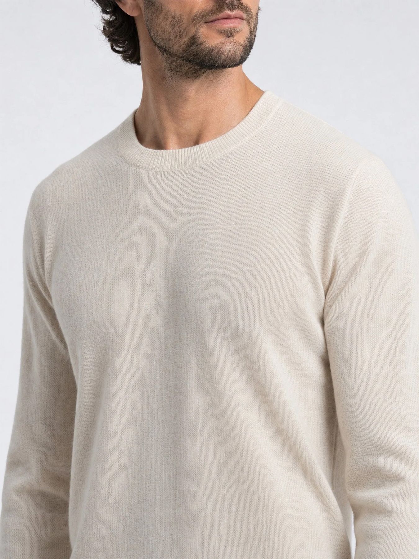 Indigold Men Knitwear Round Neck Basic 7161 Light sand 2900171088082