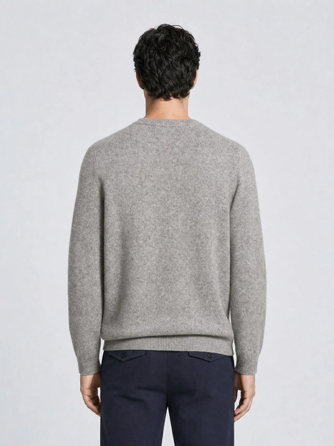 Indigold Men Knitwear Round Neck Basic 9119 Frost Grey 2900171089072