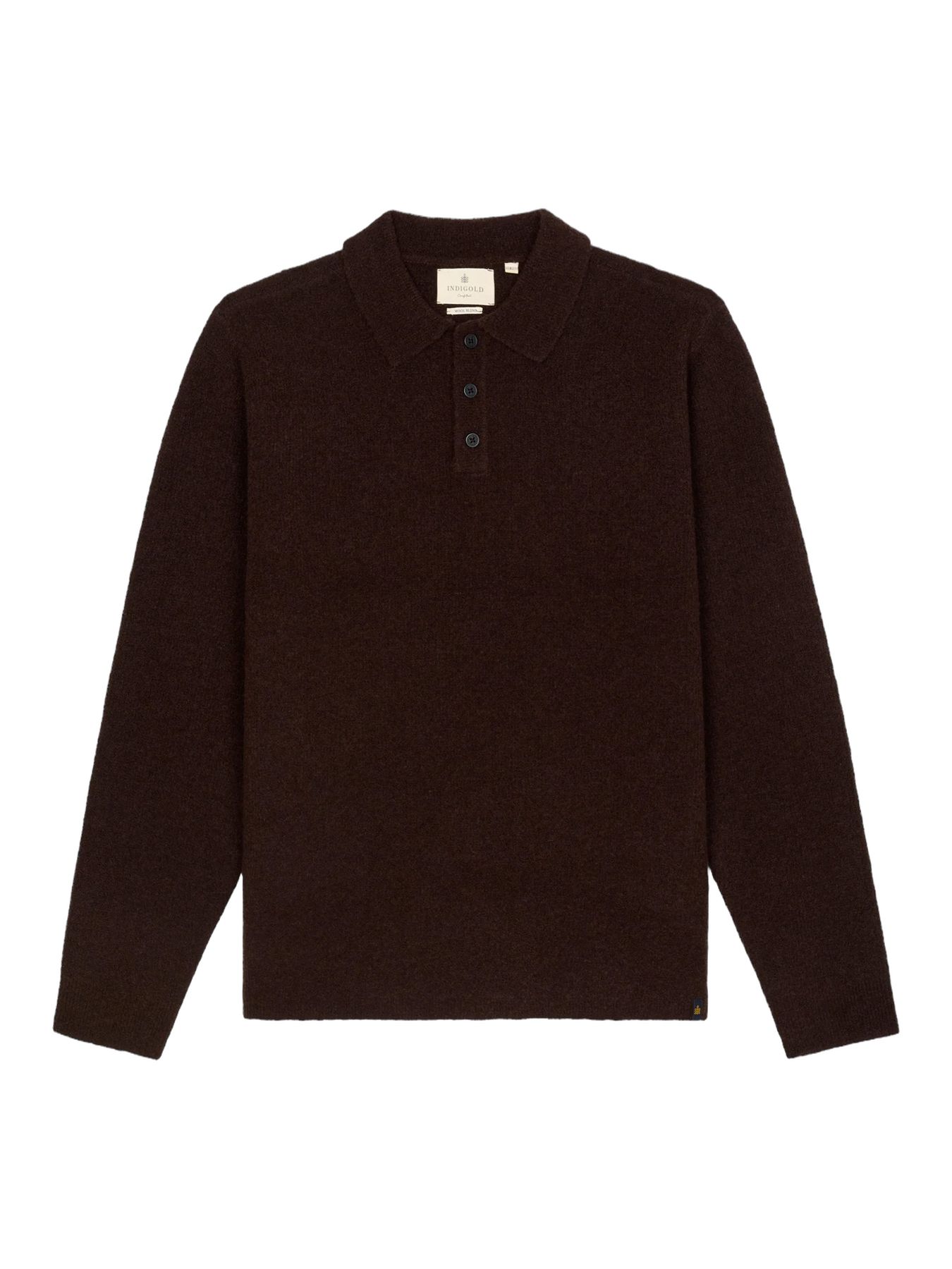 Indigold Men Knitwear Polo 7139 Mocha 2900171093048