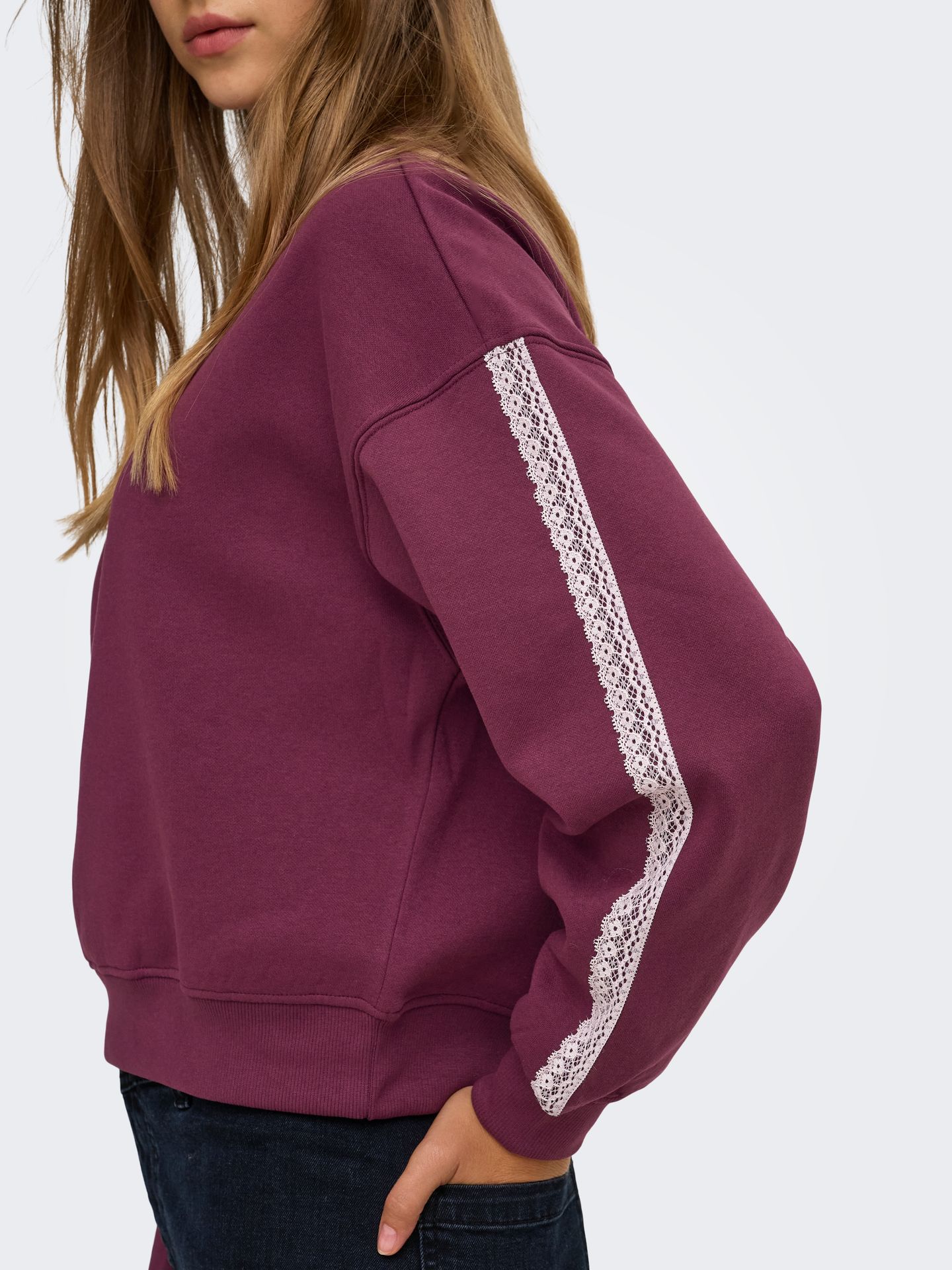 Only ONLBEAUTY L/S CREW NECK CS SWT Fig/W. MELANGE 2900171141015