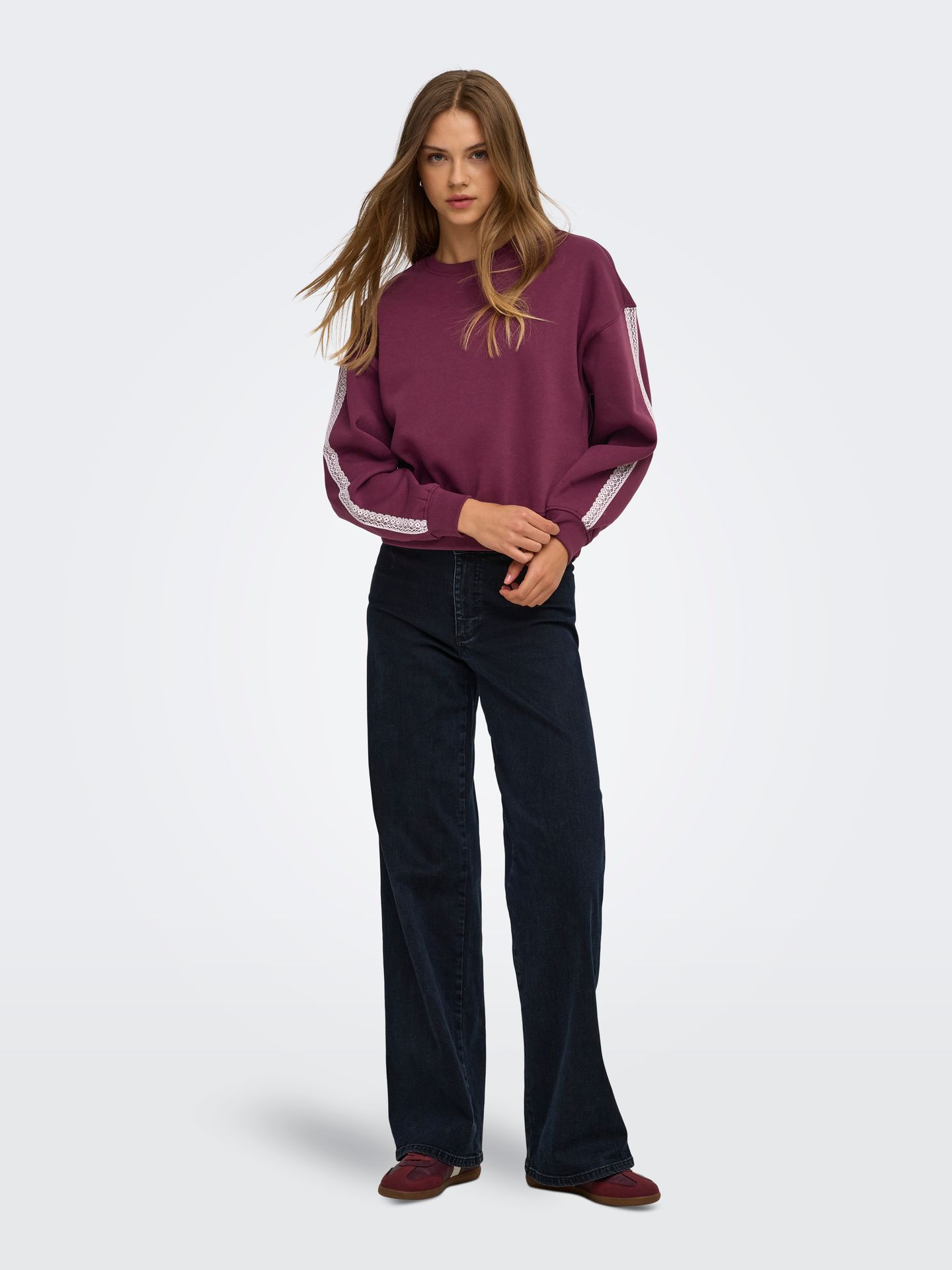 Only ONLBEAUTY L/S CREW NECK CS SWT Fig/W. MELANGE 2900171141015