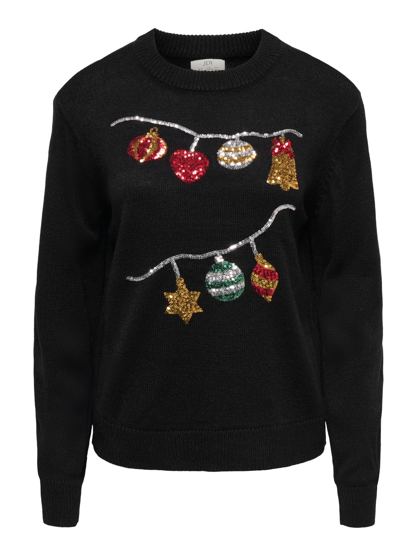 Only JDYPRESENT L/S O-NECK X-MAS PULLOVE Black/With Clara Leo 00120910-EKA26011400000166