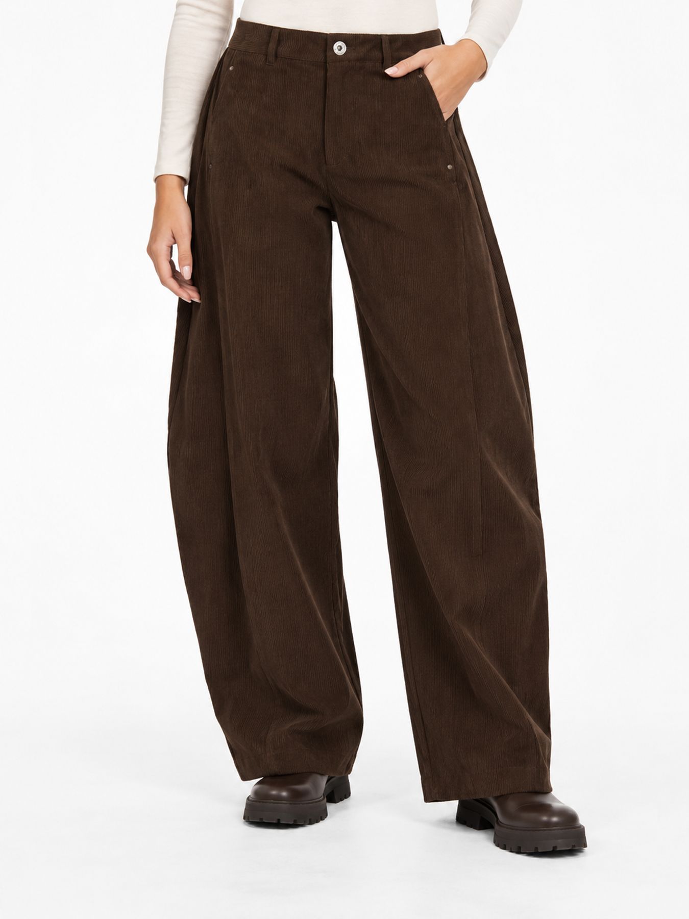 Fluresk Yane pants 514 dark chocolate 00120921-EKA26015100000020
