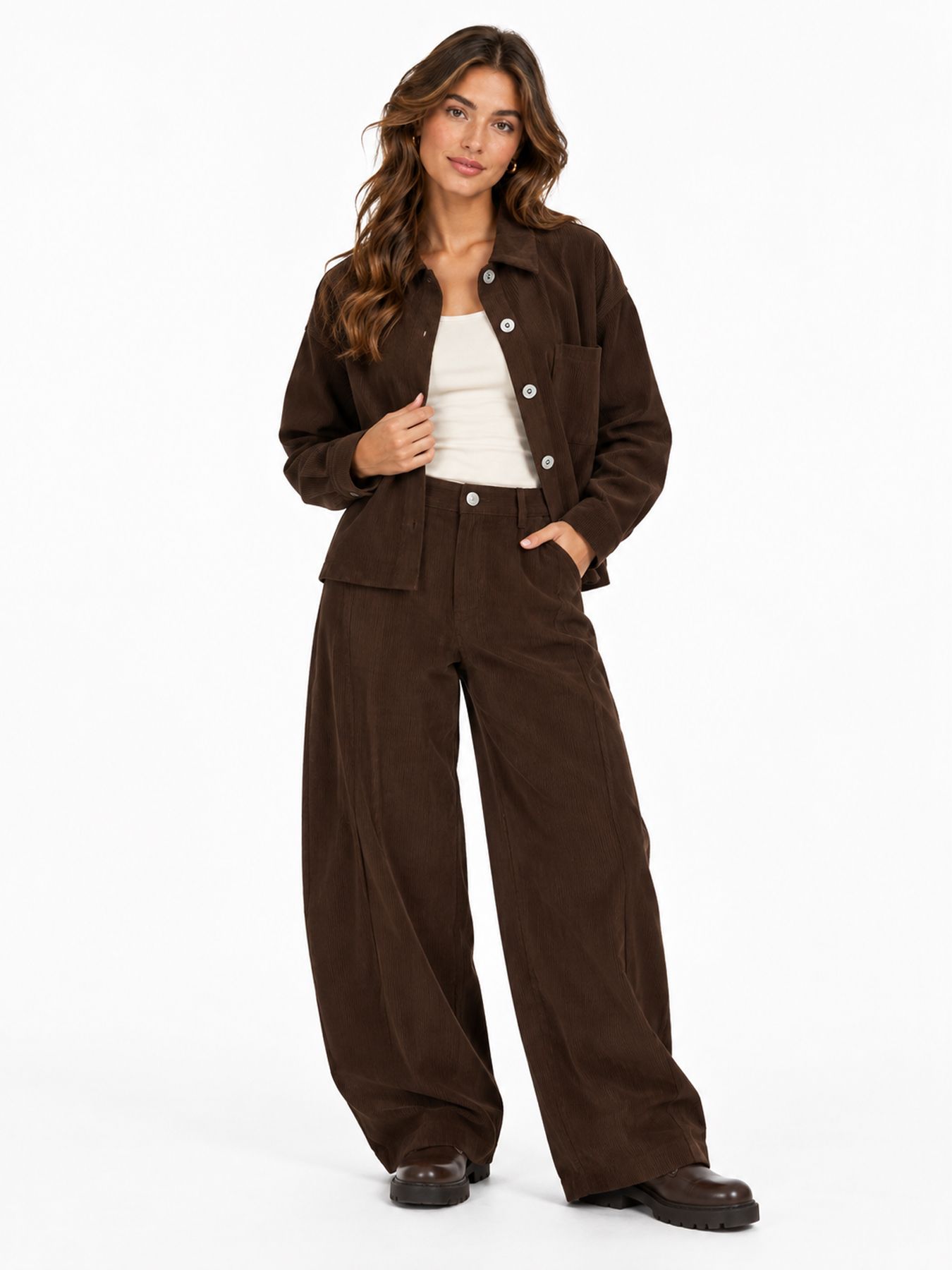 Fluresk Yane pants 514 dark chocolate 2900171161136