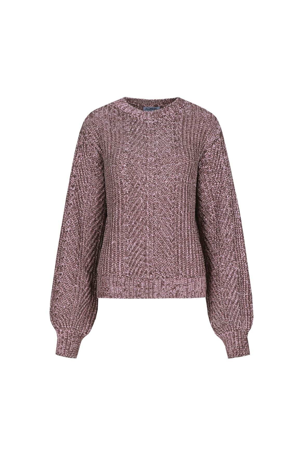 Fluresk Fenni knit sweater 522232 mocha brown/piggy pink 00120925-EKA26015100000029
