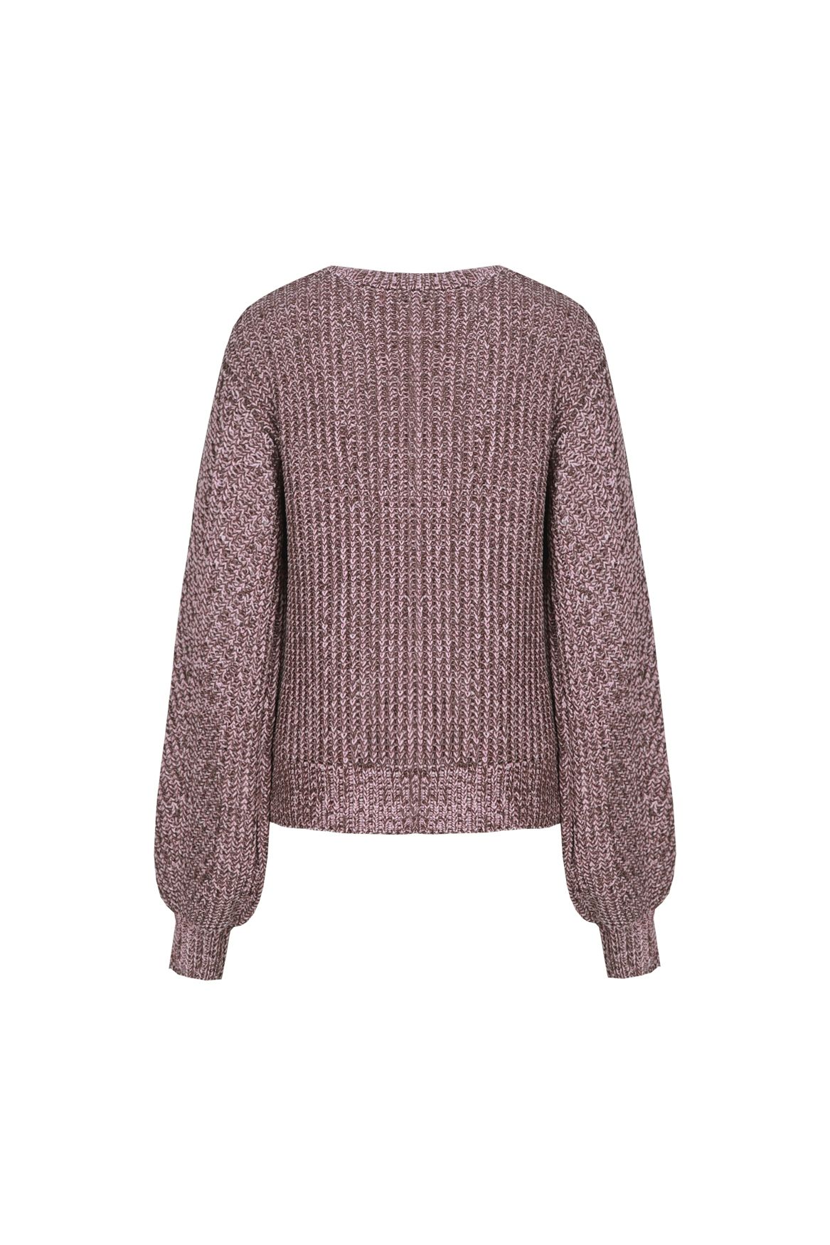 Fluresk Fenni knit sweater 522232 mocha brown/piggy pink 2900171165134