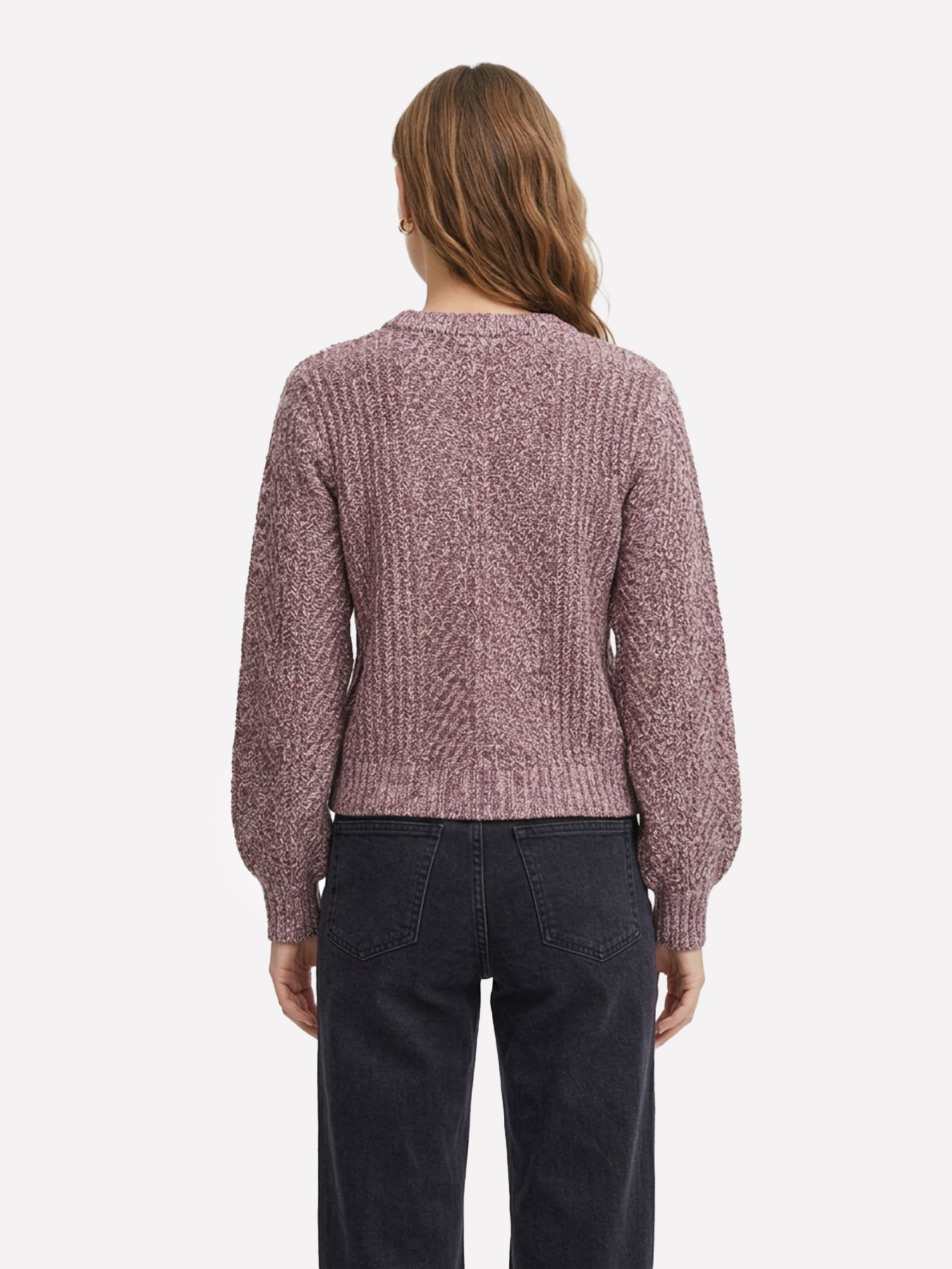 Fluresk Fenni knit sweater 522232 mocha brown/piggy pink 2900171165134