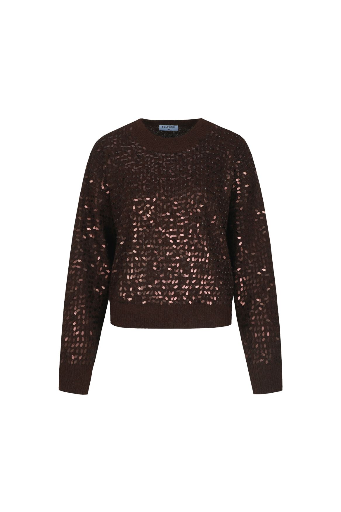 Fluresk Fabi knit sweater 514 dark chocolate 00120926-EKA26015100000020