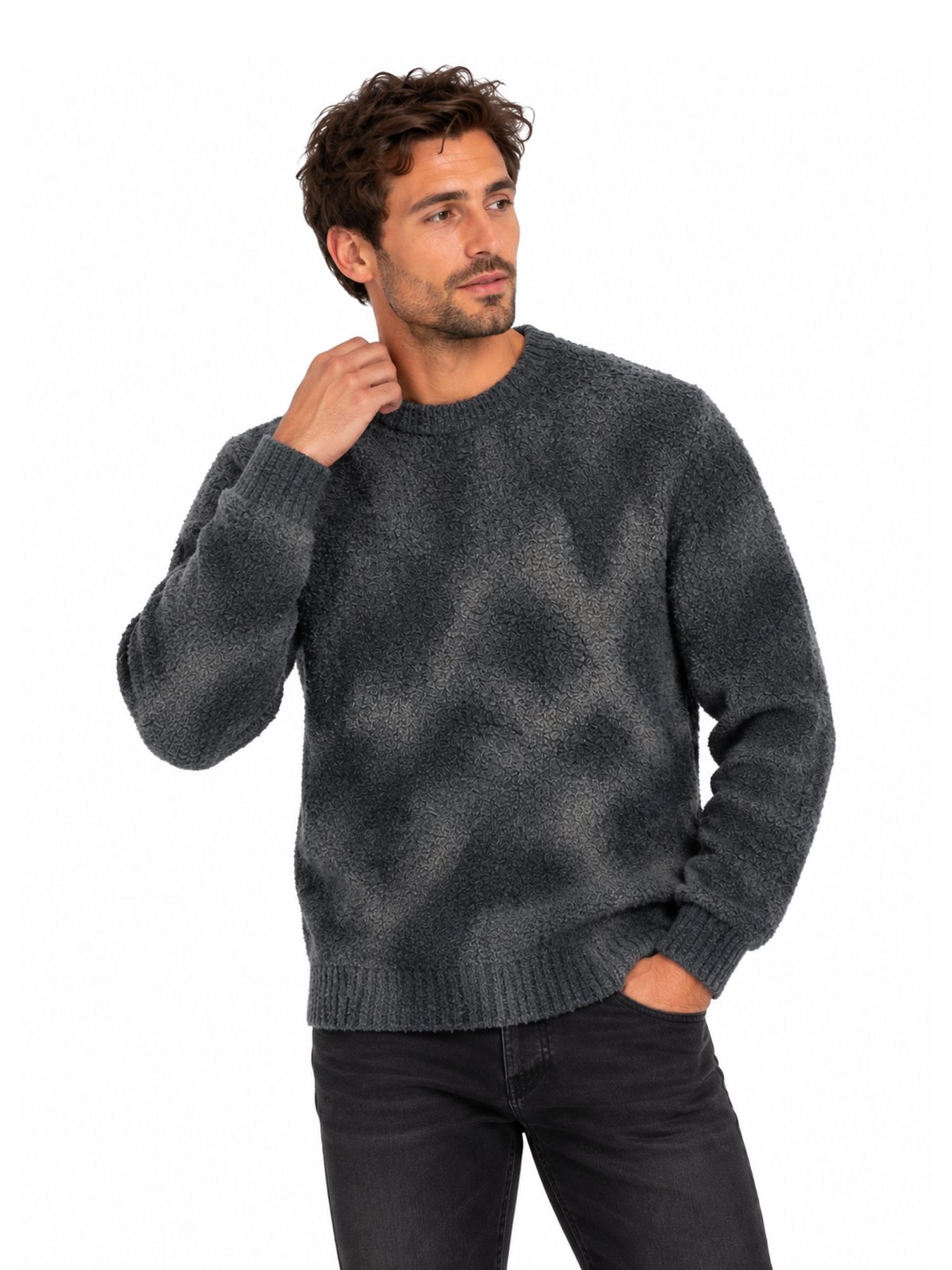 Only & Sons ONSDALE RLX LS TIE DYE KNIT Beluga 00120927-EKA26011400003603
