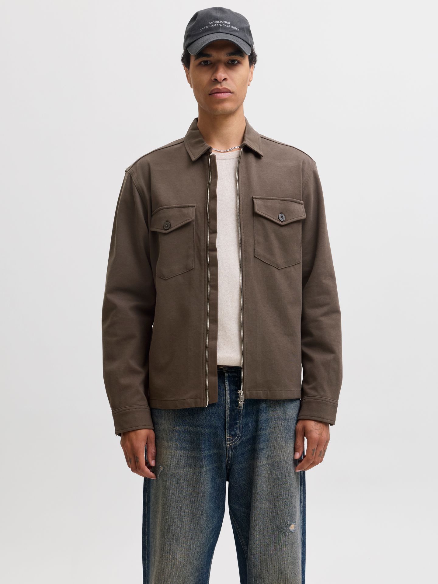 Jack & Jones JPRBLAJAMES THEO SWEAT OVERSHIRT SM Turkish Coffee 2900171169026