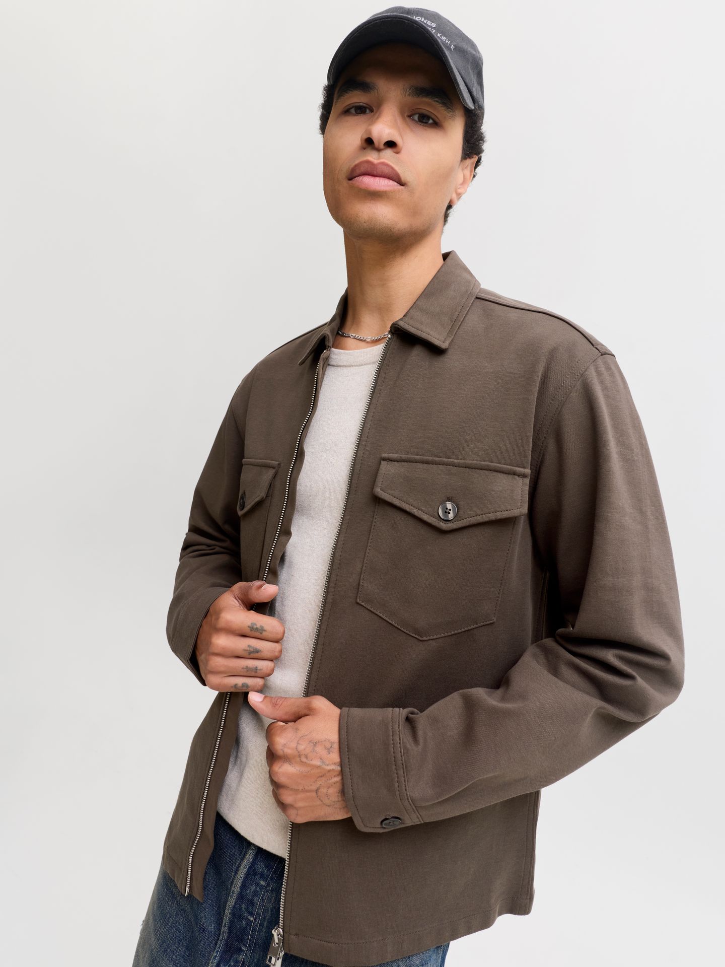 Jack & Jones JPRBLAJAMES THEO SWEAT OVERSHIRT SM Turkish Coffee 2900171169026