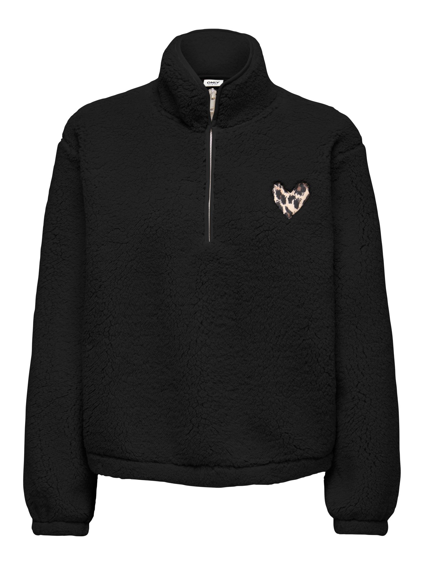 Only ONLNEW DALLAS L/S HIGHNECK ZIP CS S Black/LEO AOP 00120929-EKA26011400000044