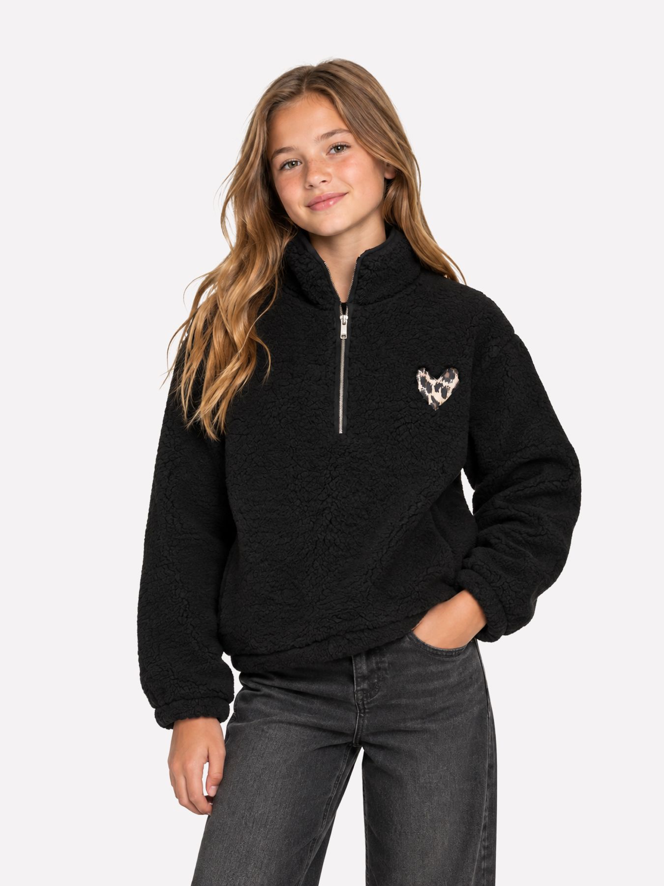 Only ONLNEW DALLAS L/S HIGHNECK ZIP CS S Black/LEO AOP 00120929-EKA26011400000044