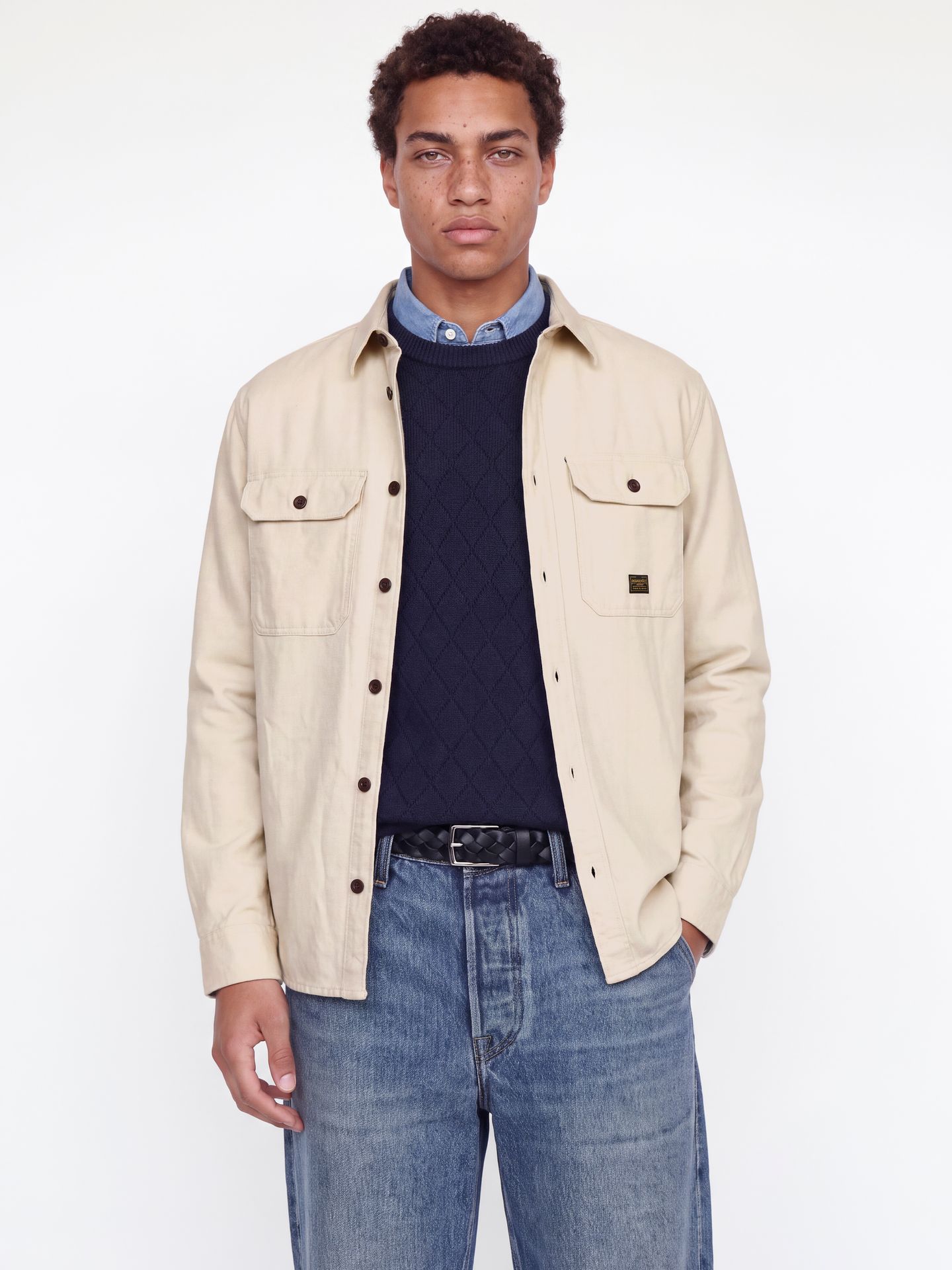 Jack & Jones JPRBLUIVY SOLID L/S OVERSHIRT SN Plaza Taupe 00120930-EKA26011400003796