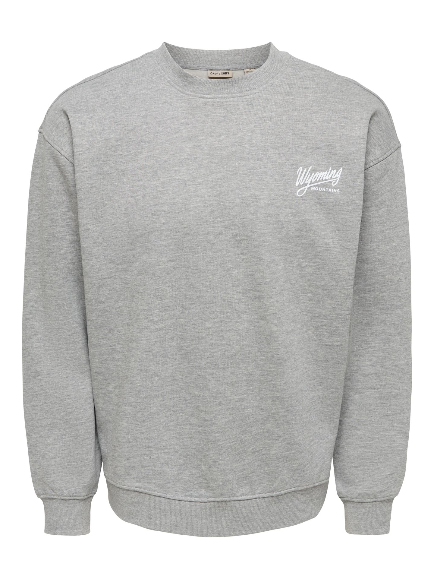 Only & Sons ONSBEJMO MORITS RLX LS CREW NECK Dark Grey Melange/Herringbone 2900171184029