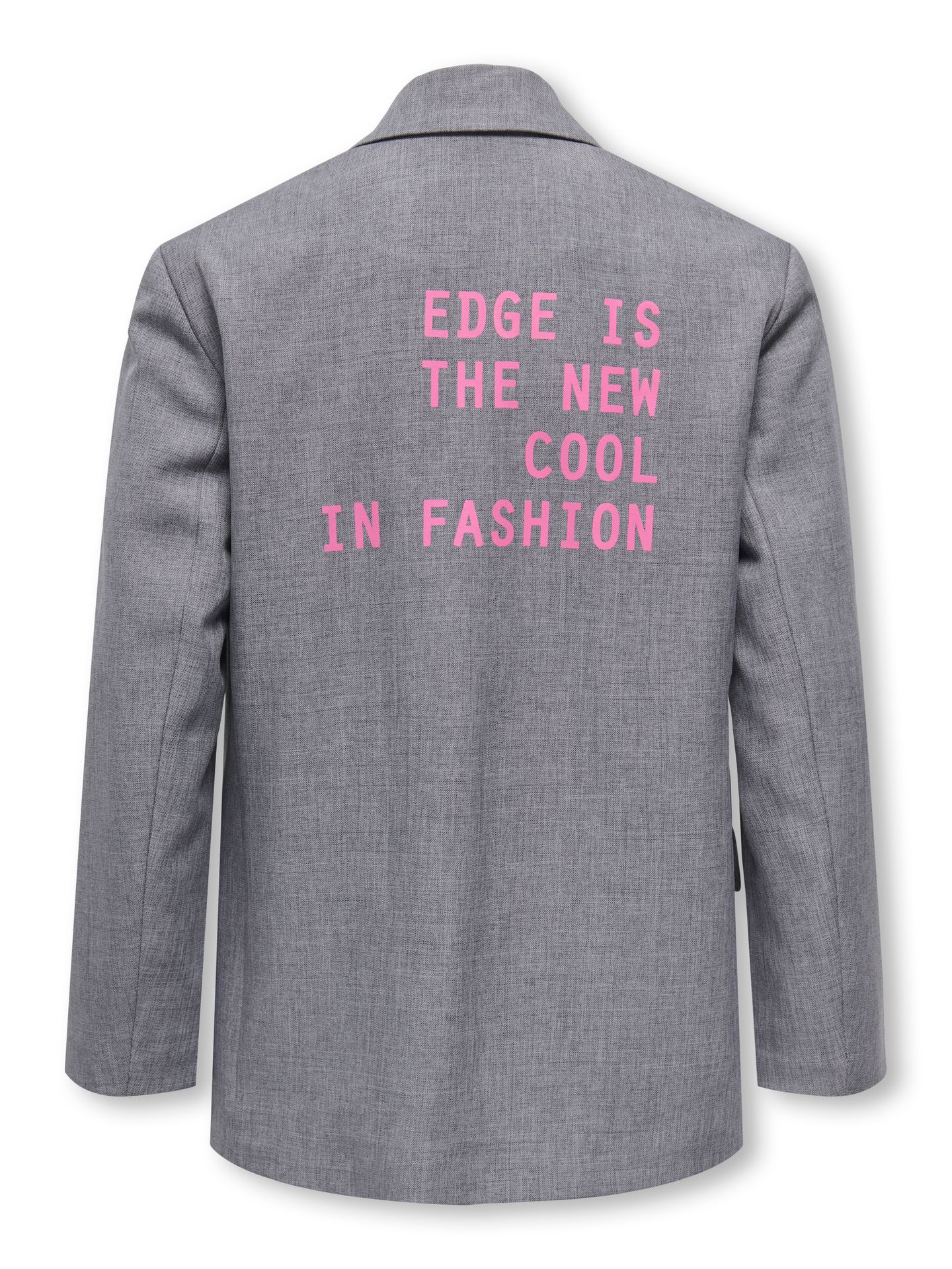 Only KOGLINDA LS BOYFR TEXT MEL BLAZER T Medium Grey Melange/CHECKS 2900171181042