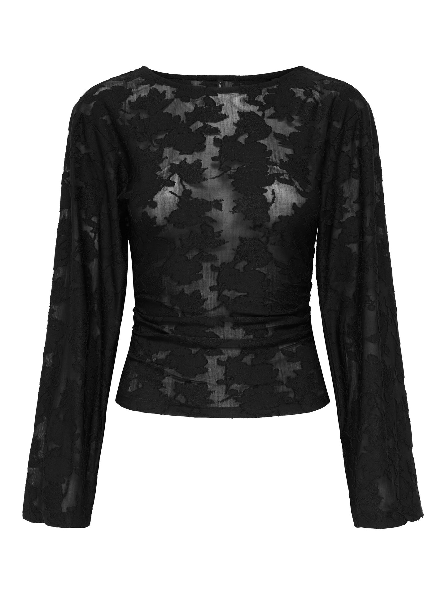 Only ONLNADIA L/S RUCHING TOP JRS Black 00120934-EKA26011400000004