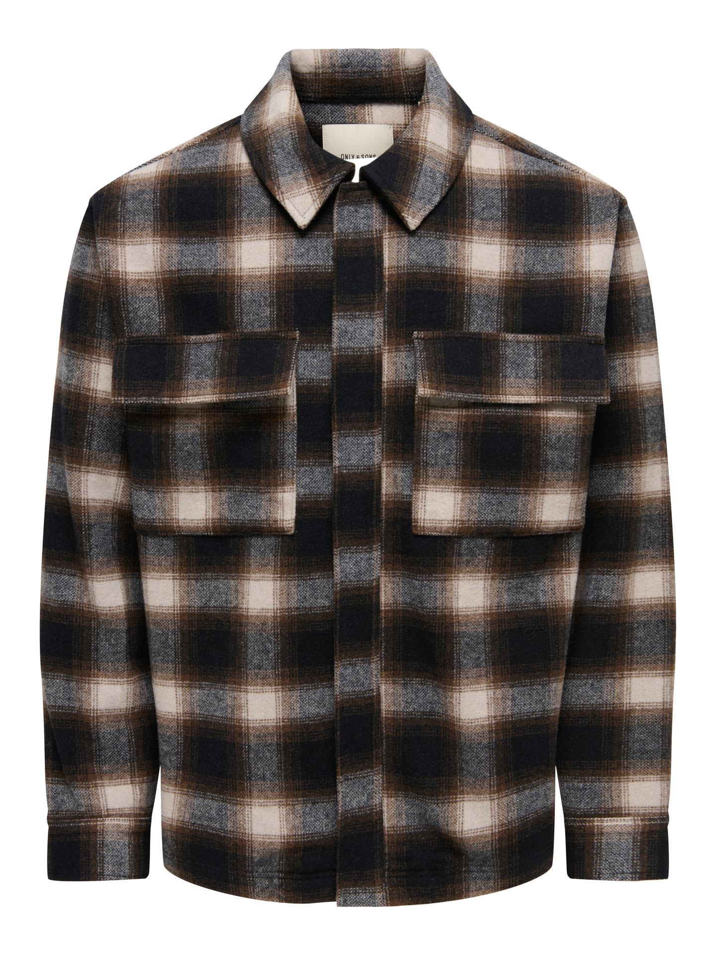 Only & Sons ONSPAULO ZIP OVERSHIRT VD Jet Black 2900171185057