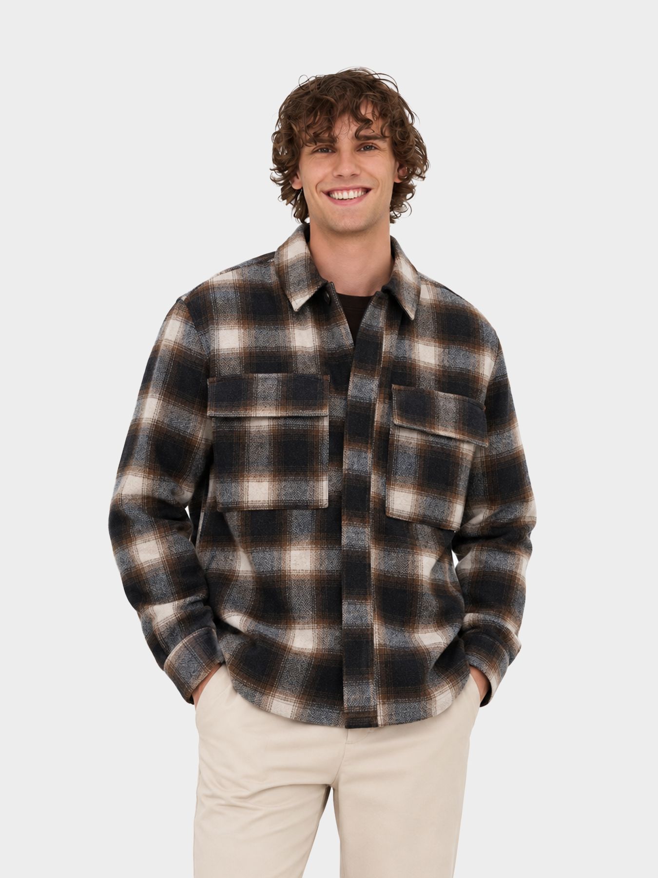 Only & Sons ONSPAULO ZIP OVERSHIRT VD Jet Black 00120935-EKA26011400002676