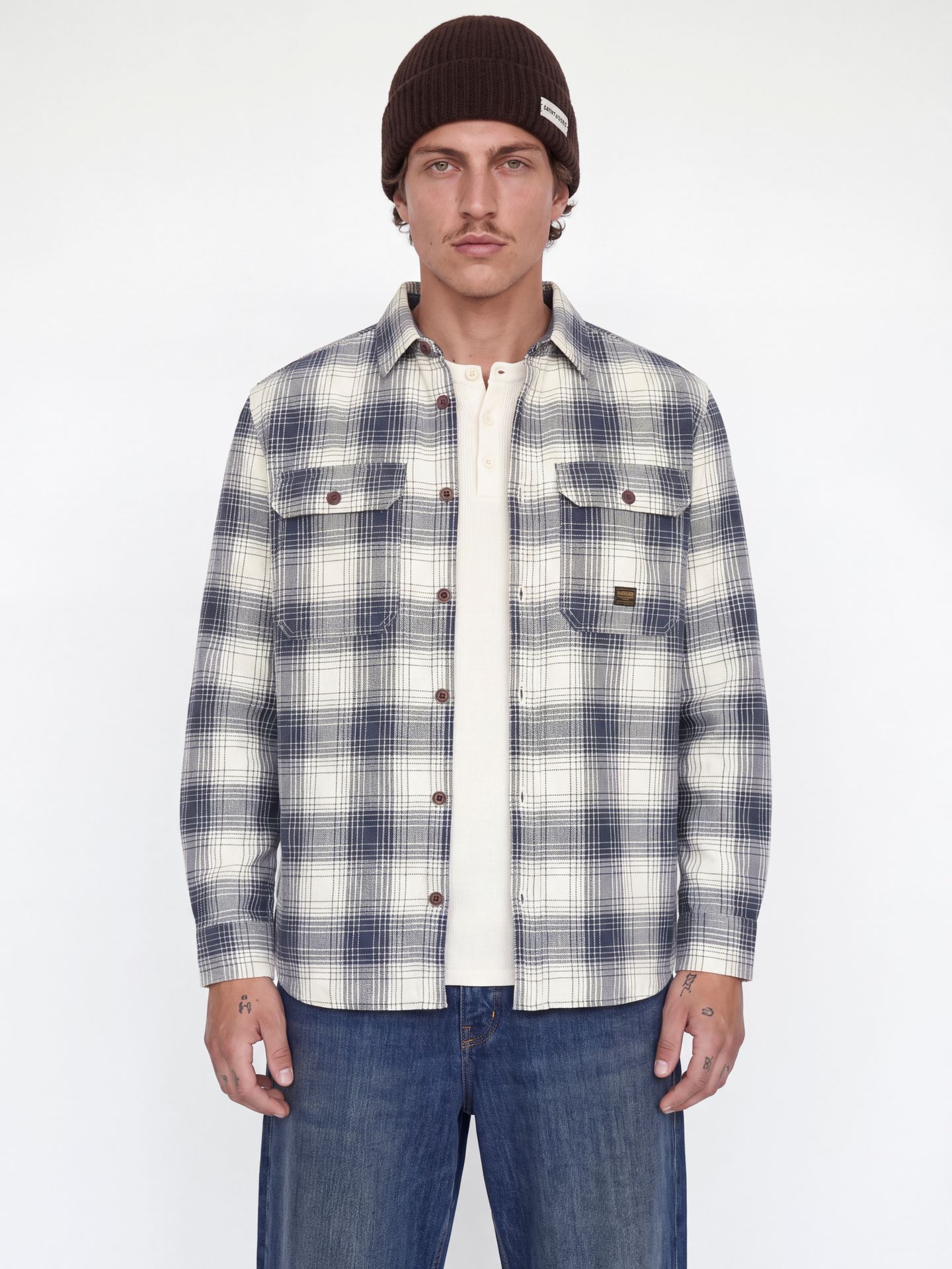 Jack & Jones JPRBLUIVY CHECK L/S OVERSHIRT SN Dark Navy 00120938-EKA26011400000244