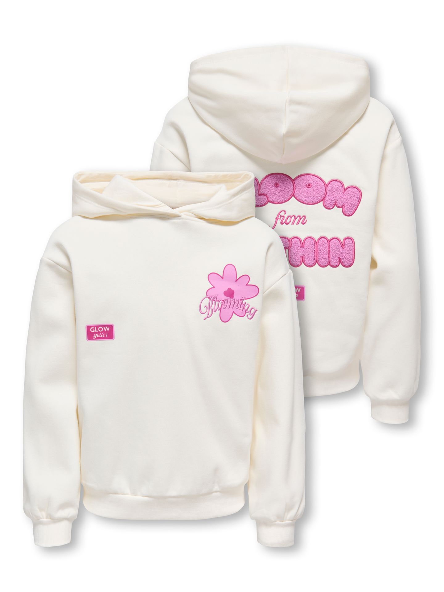 Only KOGHOLLA L/S HOOD PRINTED SWT GRL Tofu/Bows 2900171189017