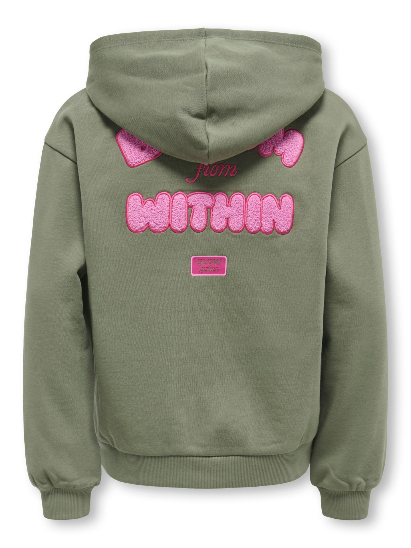 Only KOGHOLLA L/S HOOD PRINTED SWT GRL Smokey Olive/Bloom 2900171190013
