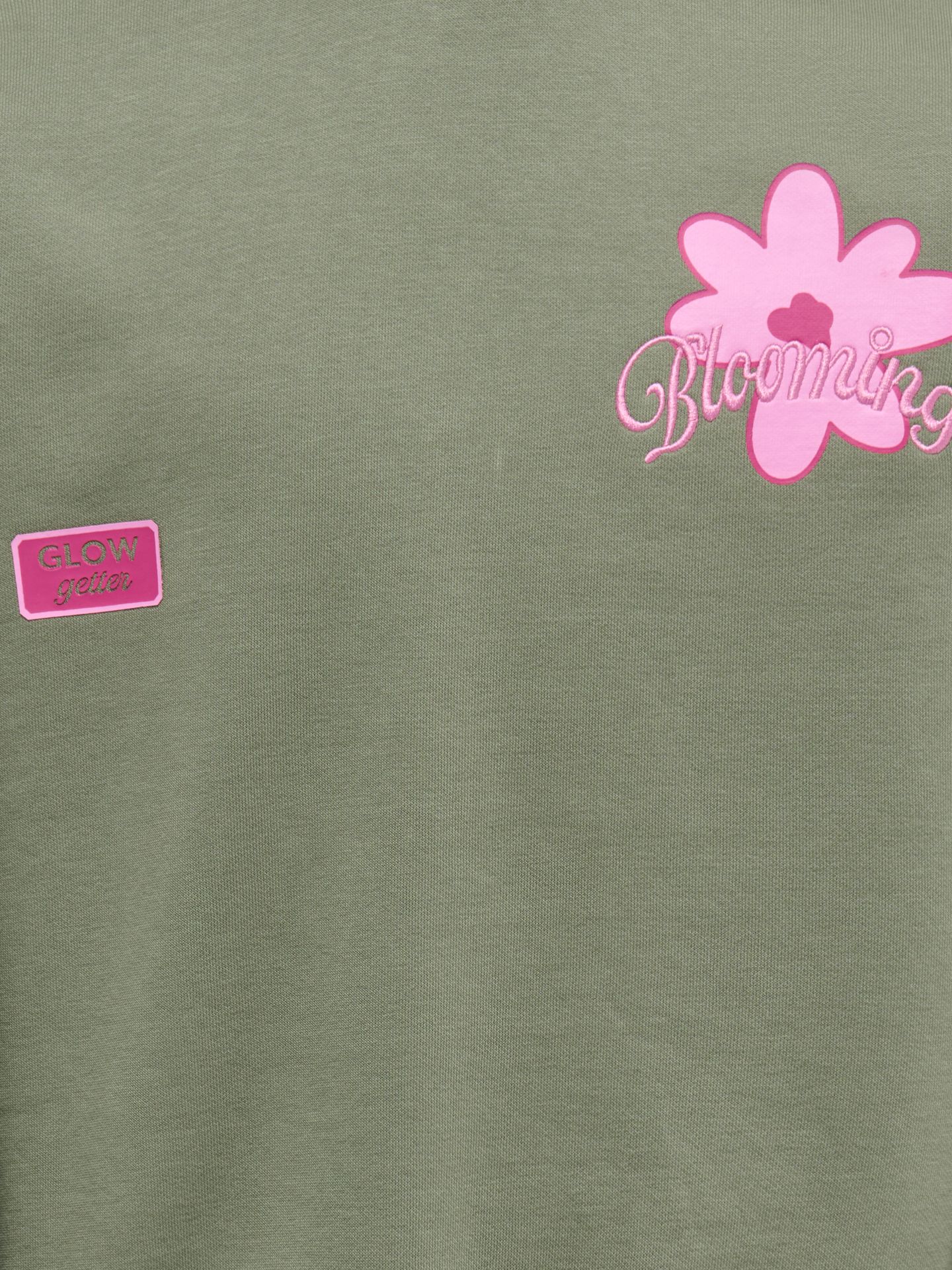 Only KOGHOLLA L/S HOOD PRINTED SWT GRL Smokey Olive/Bloom 2900171190013