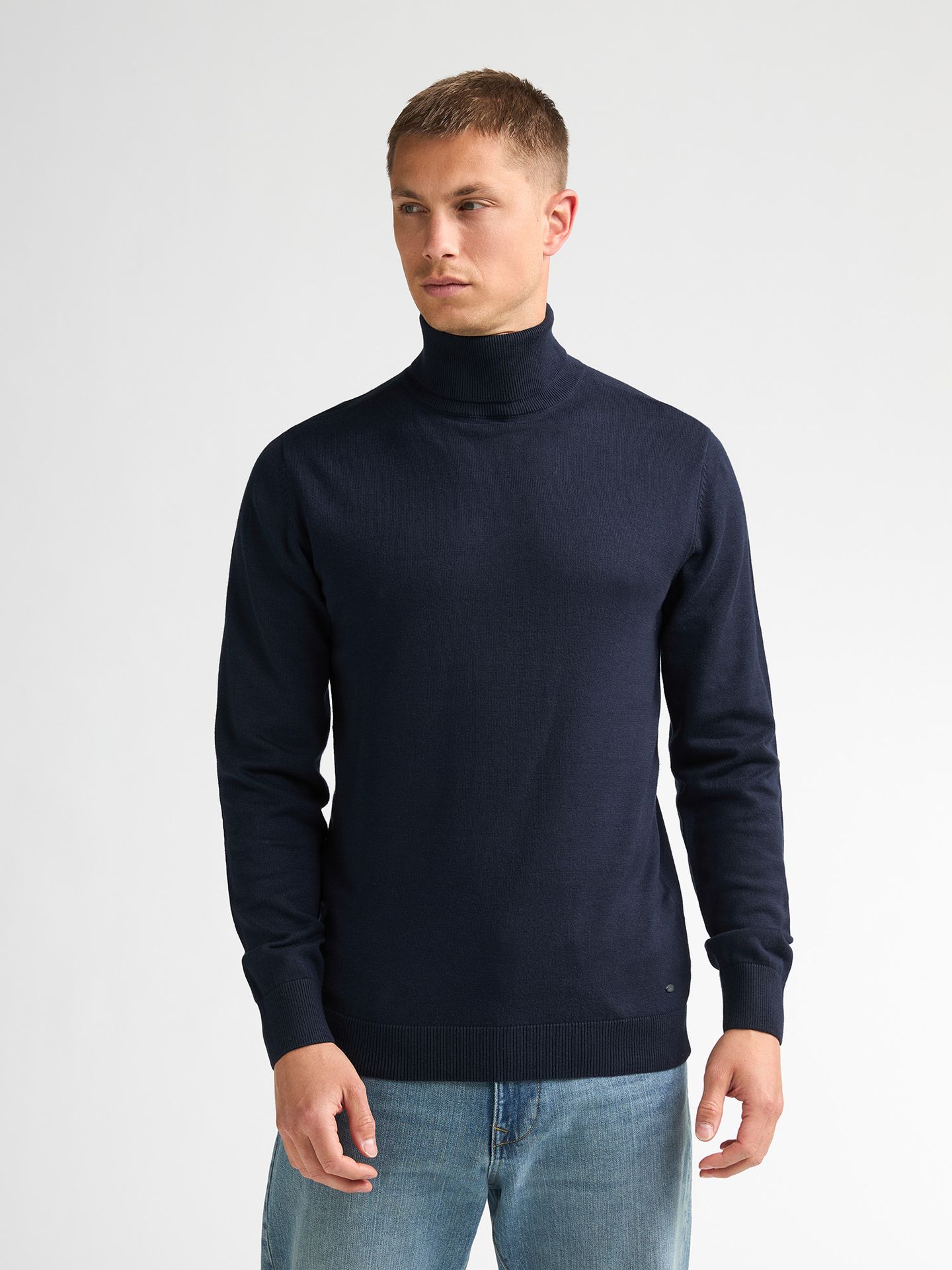 Petrol Industries Men Knitwear Collar Basic 5178 navy blue 00120940-EKA26002700000114