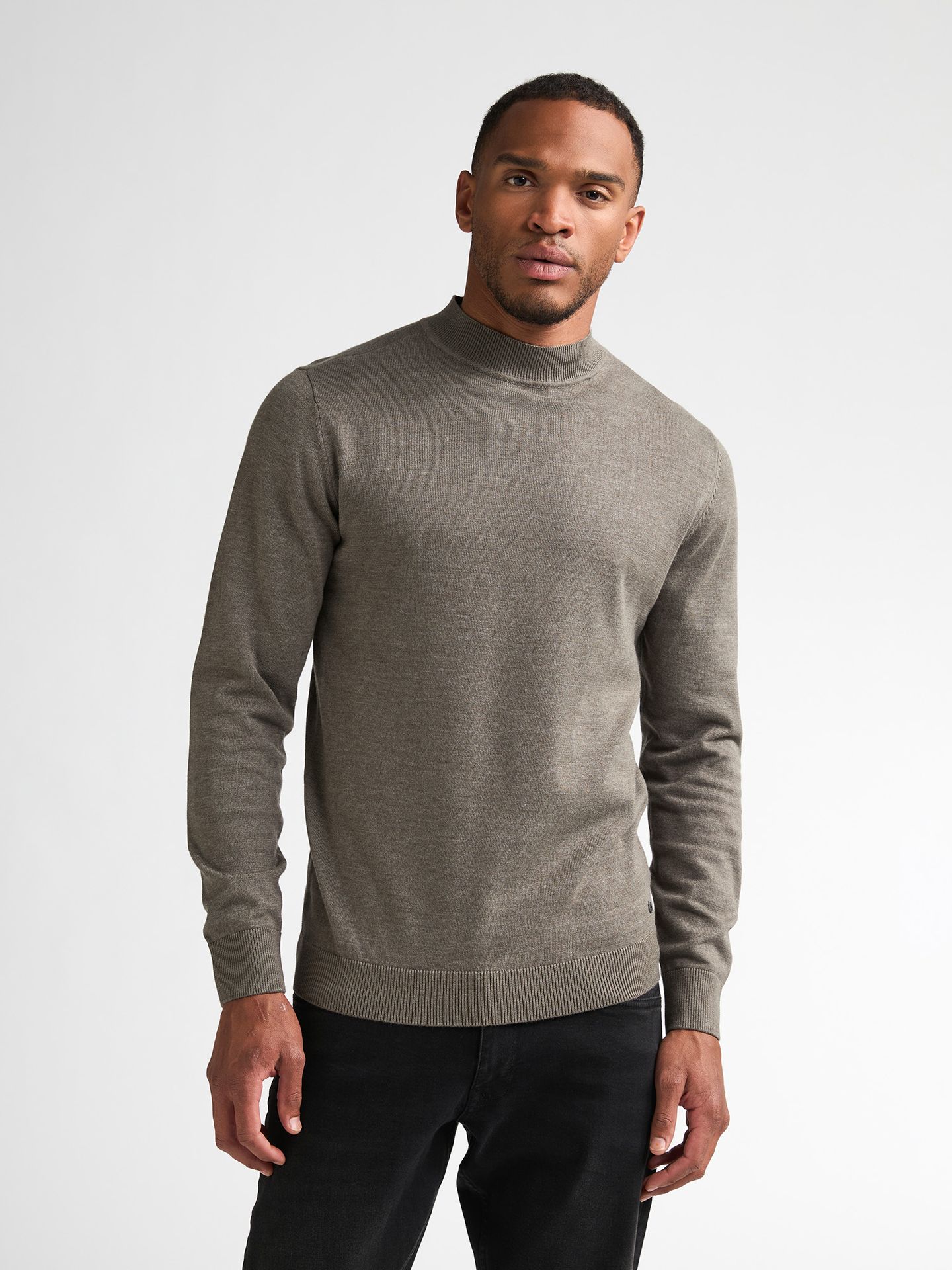Petrol Industries Men Knitwear Collar Basic 6174 mossy stone 00120941-EKA26002700000165