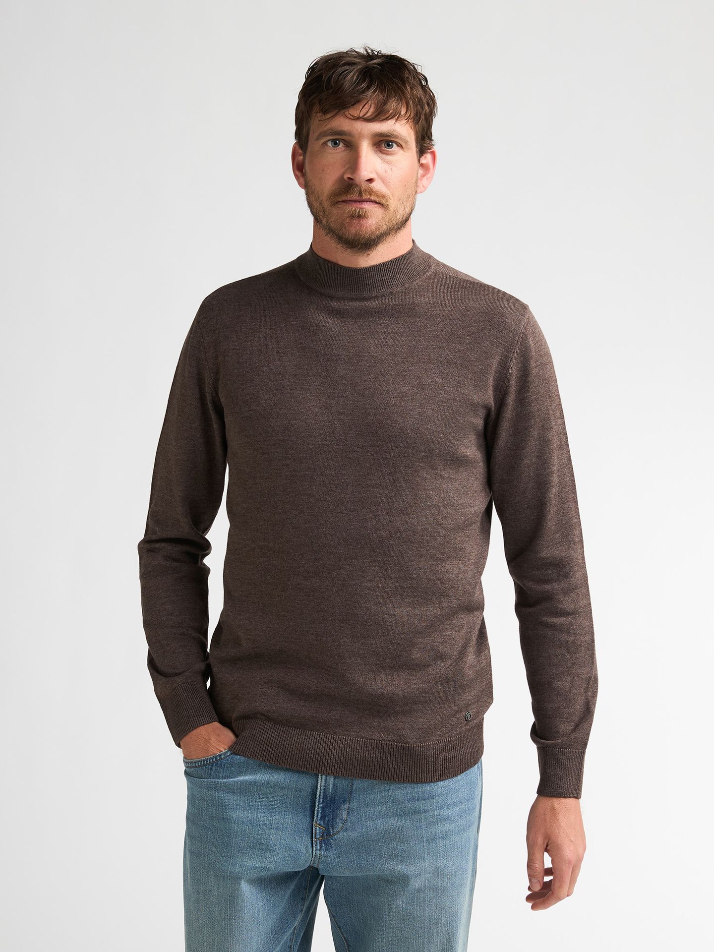 Petrol Industries Men Knitwear Collar Basic 7156 Cedar Brown 00120941-EKA26002700000198