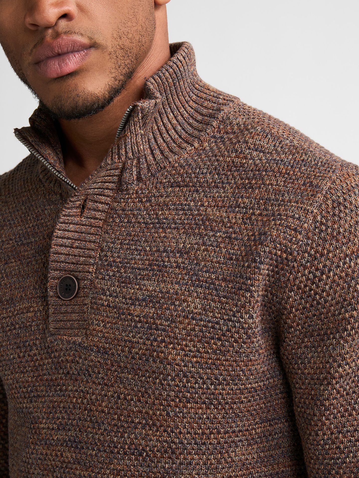 Petrol Industries Men Knitwear Collar 7158 Saddle Brown 2900171205069