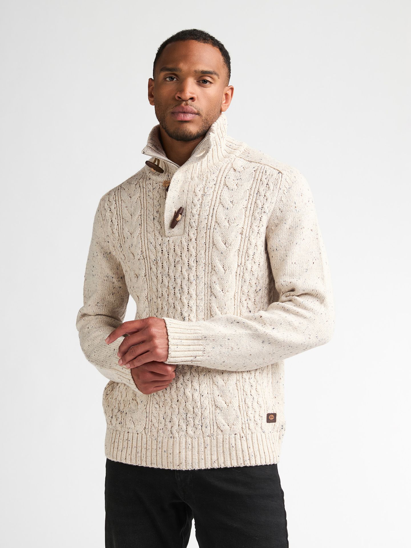 Petrol Industries Men Knitwear Collar 0009 antique white melee 00120948-EKA26002700000117