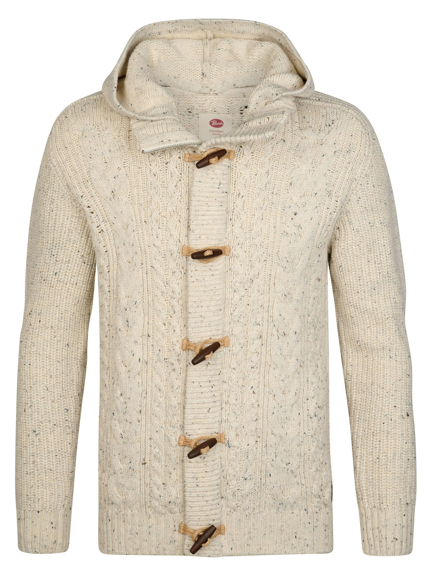 Petrol Industries Men Knitwear Hooded 0009 antique white melee 00120950-EKA26002700000117