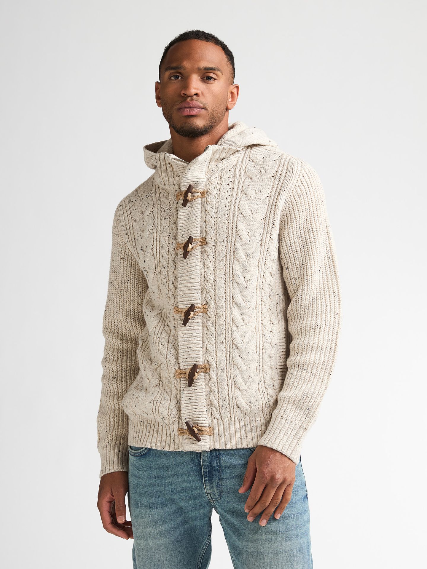 Petrol Industries Men Knitwear Hooded 0009 antique white melee 2900171209081