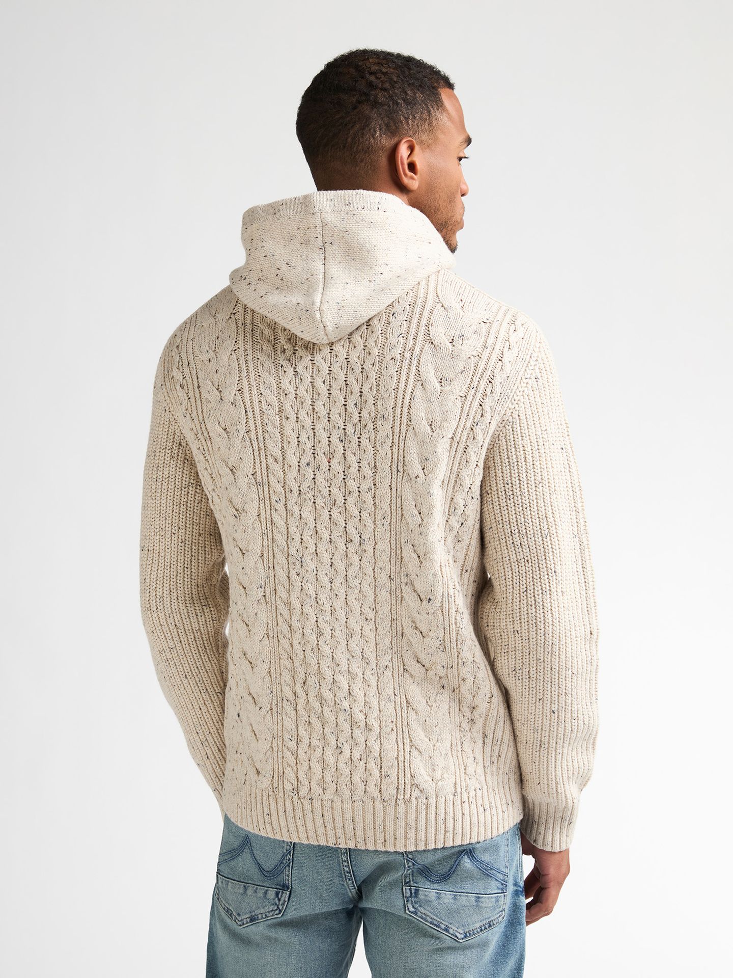 Petrol Industries Men Knitwear Hooded 0009 antique white melee 2900171209081
