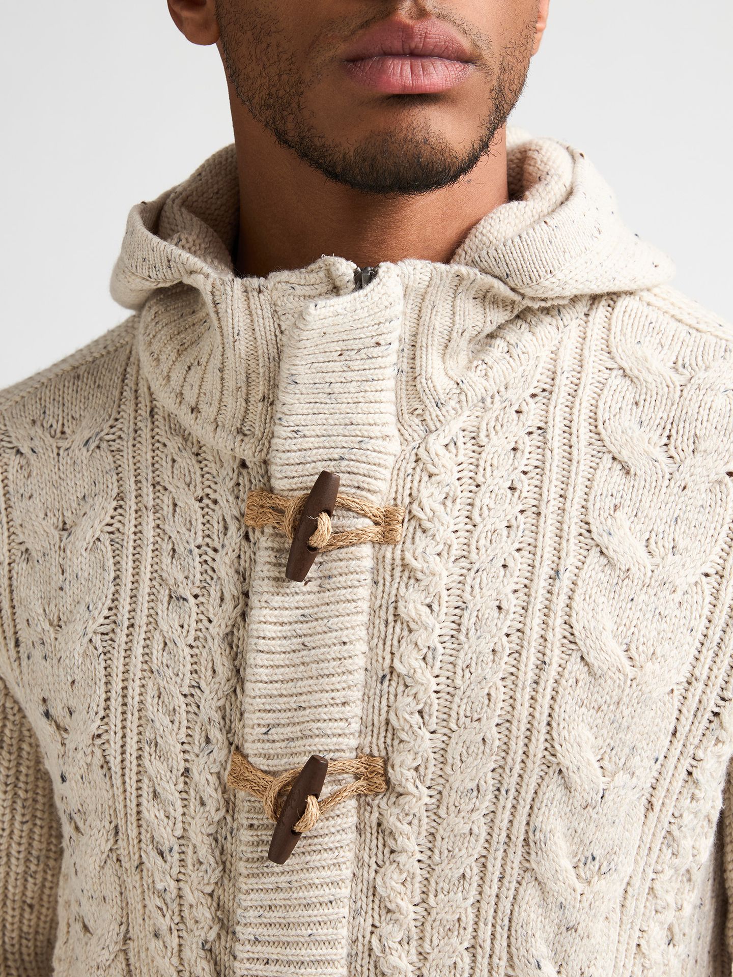 Petrol Industries Men Knitwear Hooded 0009 antique white melee 2900171209081