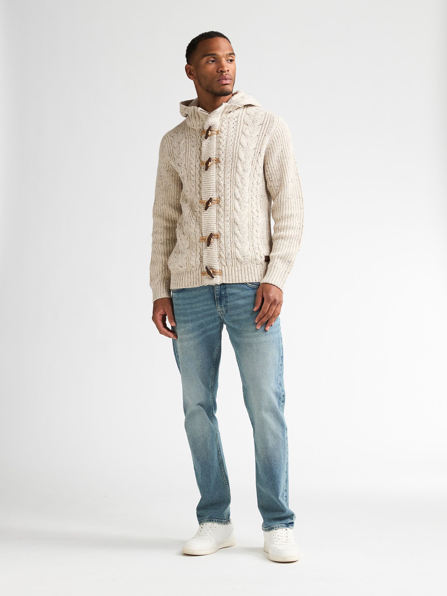 Petrol Industries Men Knitwear Hooded 0009 antique white melee 2900171209081