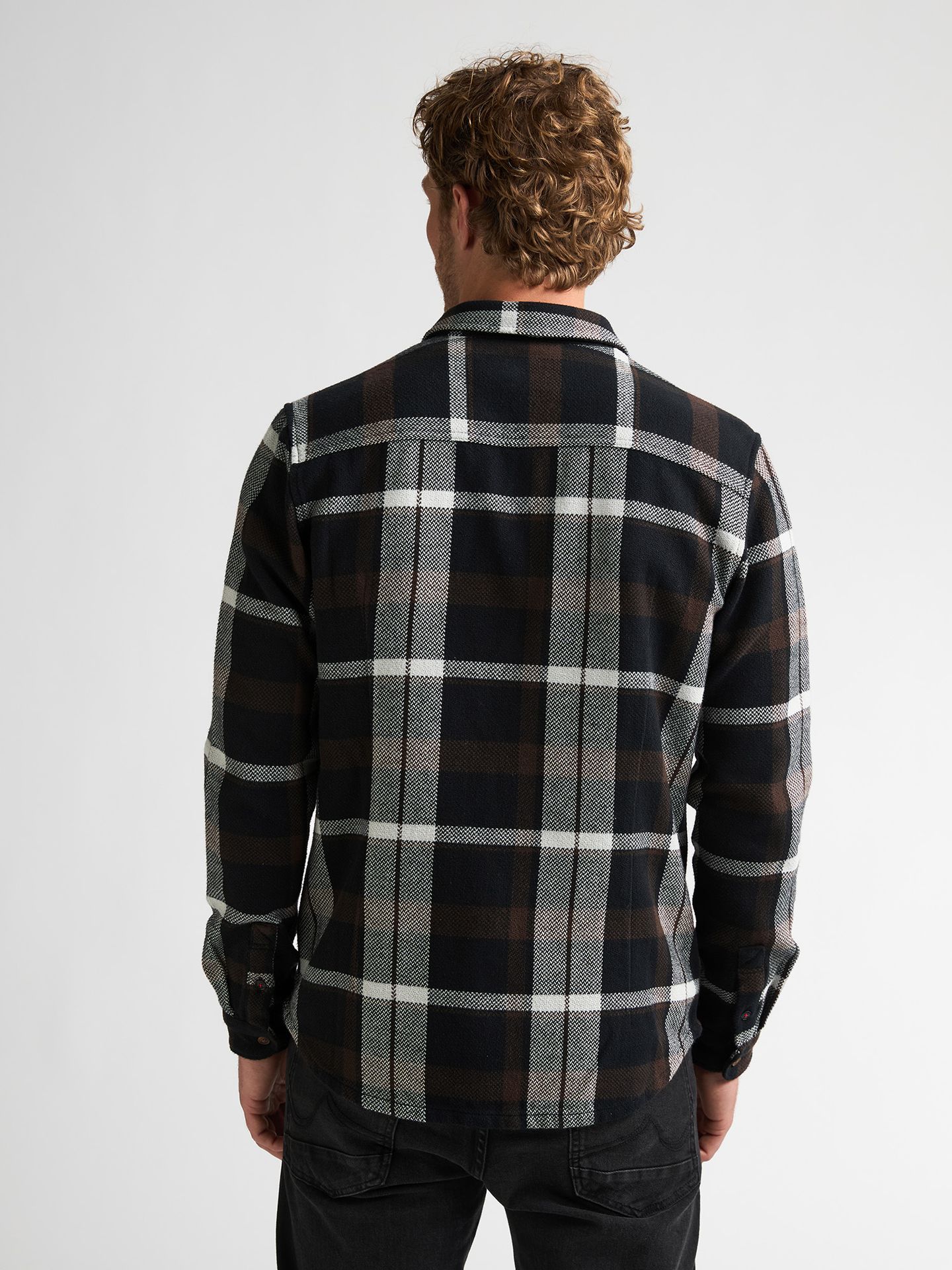 Petrol Industries Men Shirt Long Sleeve Check 9111 deep black 2900171214047