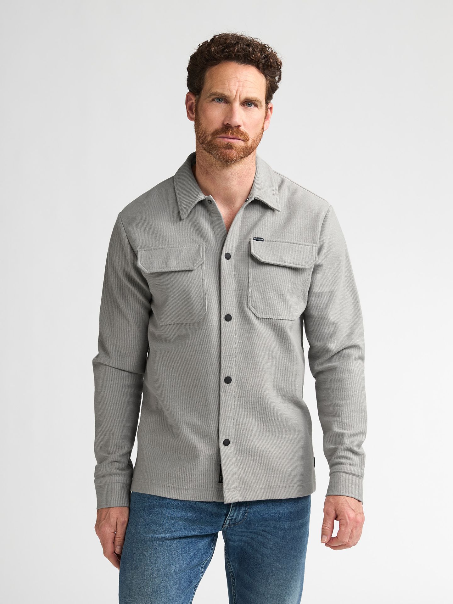 Petrol Industries Men Shirt Long Sleeve Uni 9115 Ice Grey 00120954-EKA26002700000193