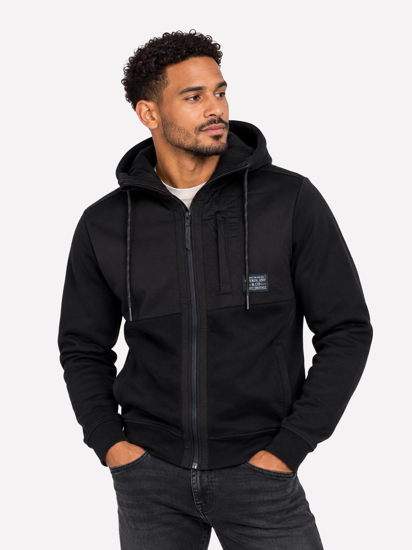 Petrol Industries Men Sweater Hooded Zip 9111 deep black 00120955-EKA26002700000166