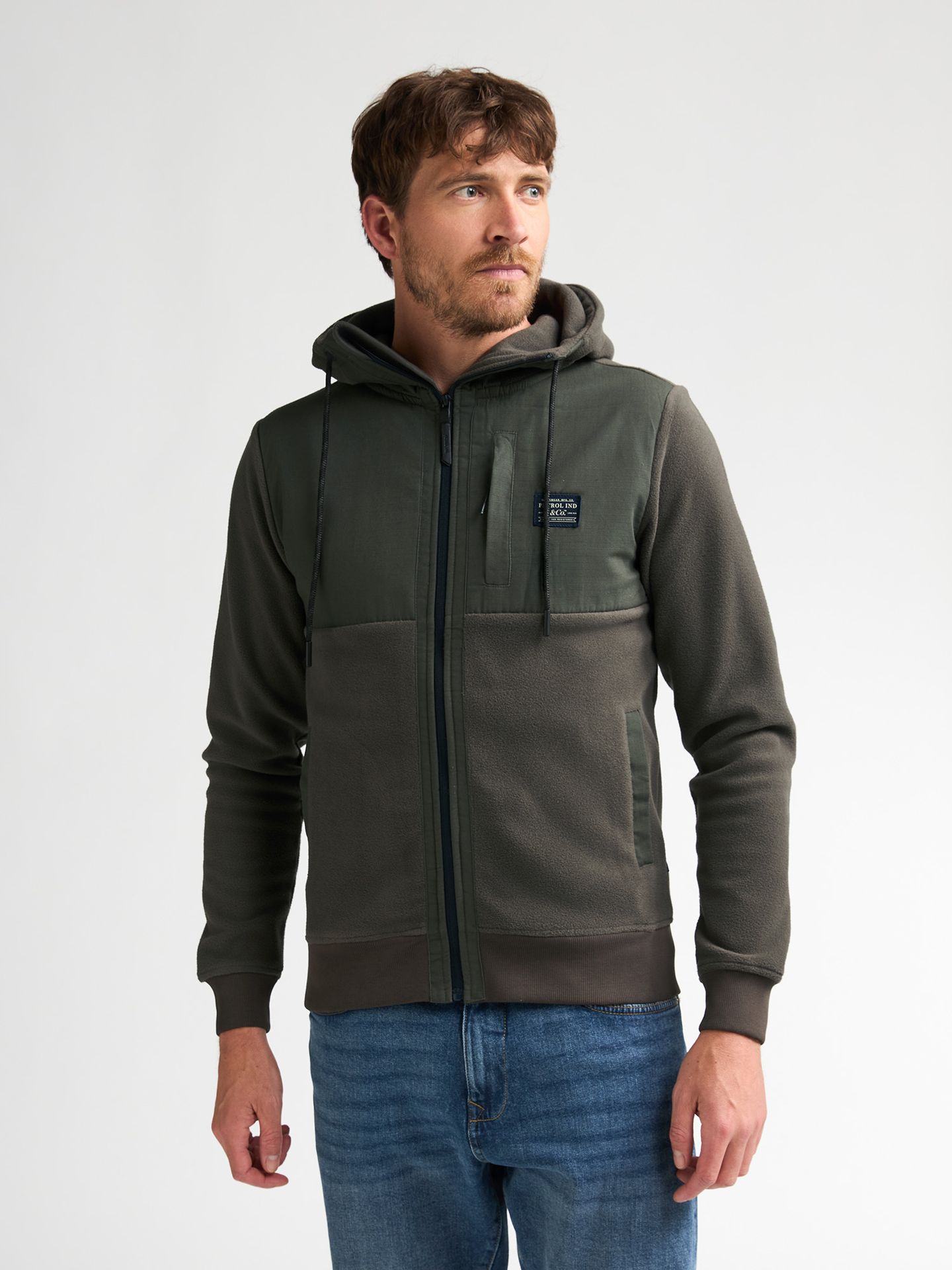 Petrol Industries Men Sweater Hooded Zip 9066 beluga 2900171218090