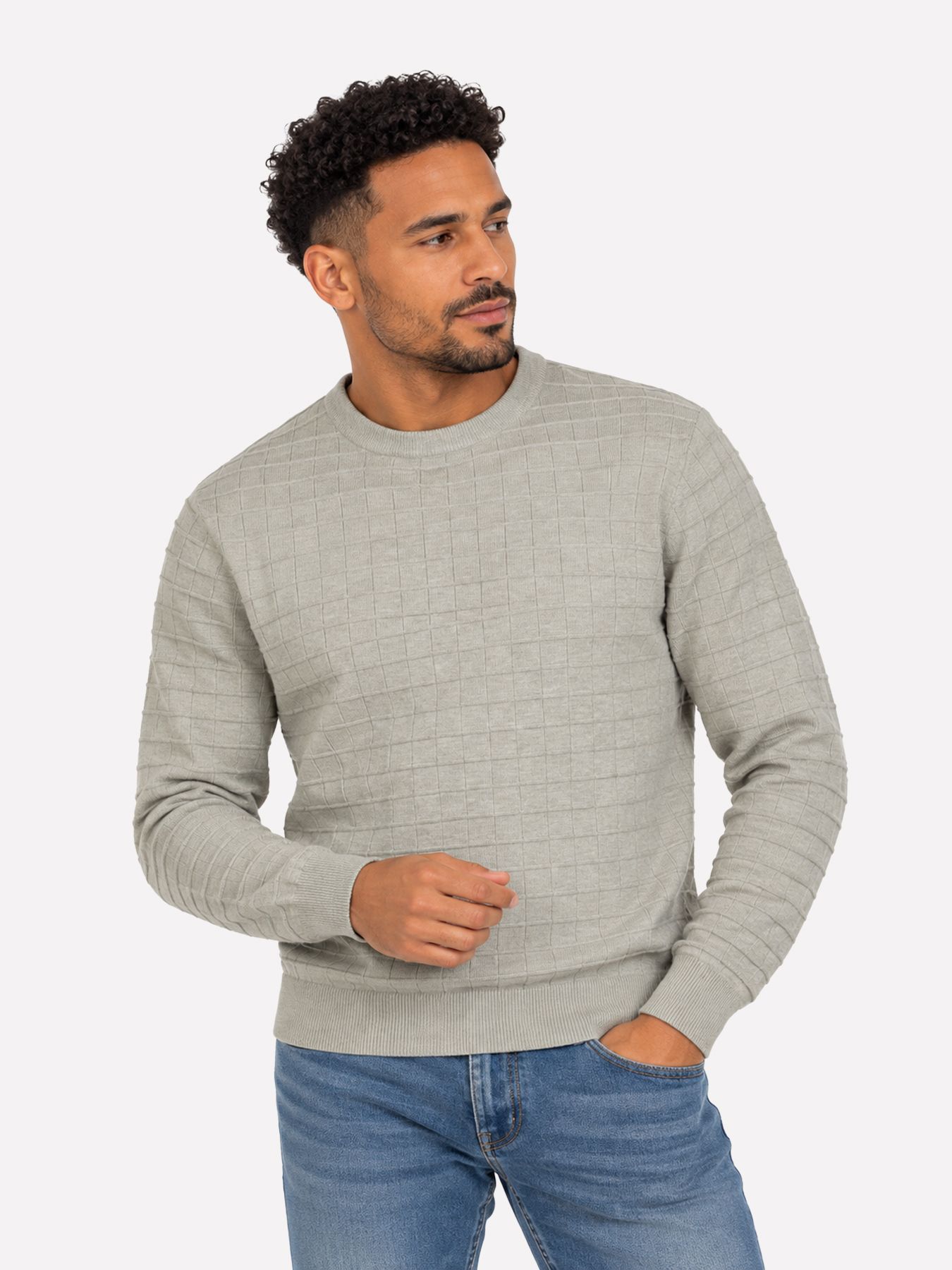 Petrol Industries Men Knitwear Round Neck Basic 9115 Ice Grey 00120956-EKA26002700000193