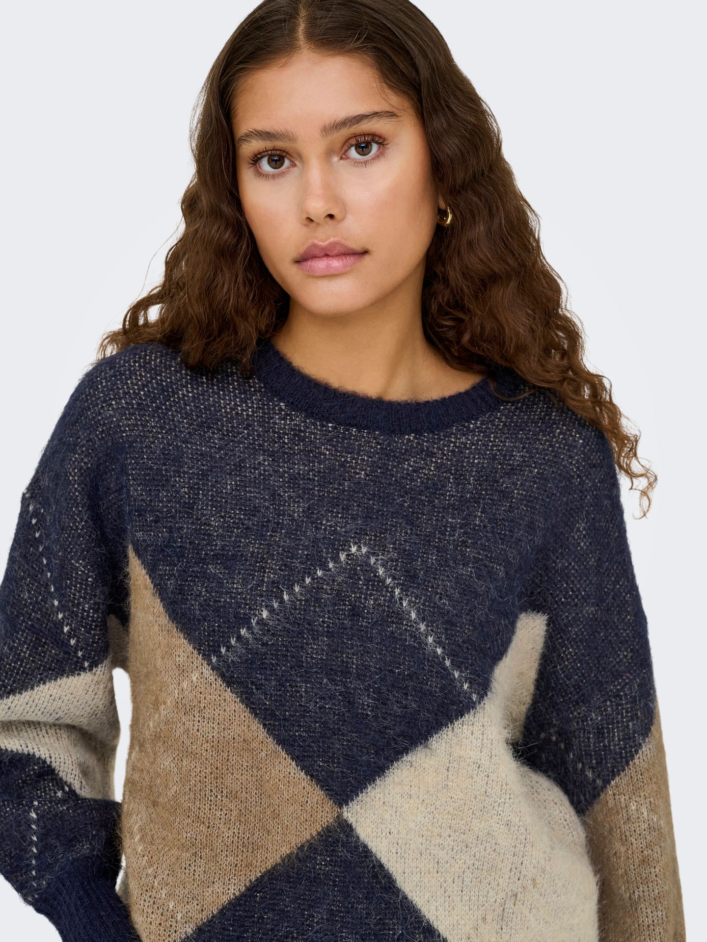 Only ONLNOEME LIFE LS JQ O-NECK NOOS KNT Night Sky/MALENE GRAPHIC 2900171234038