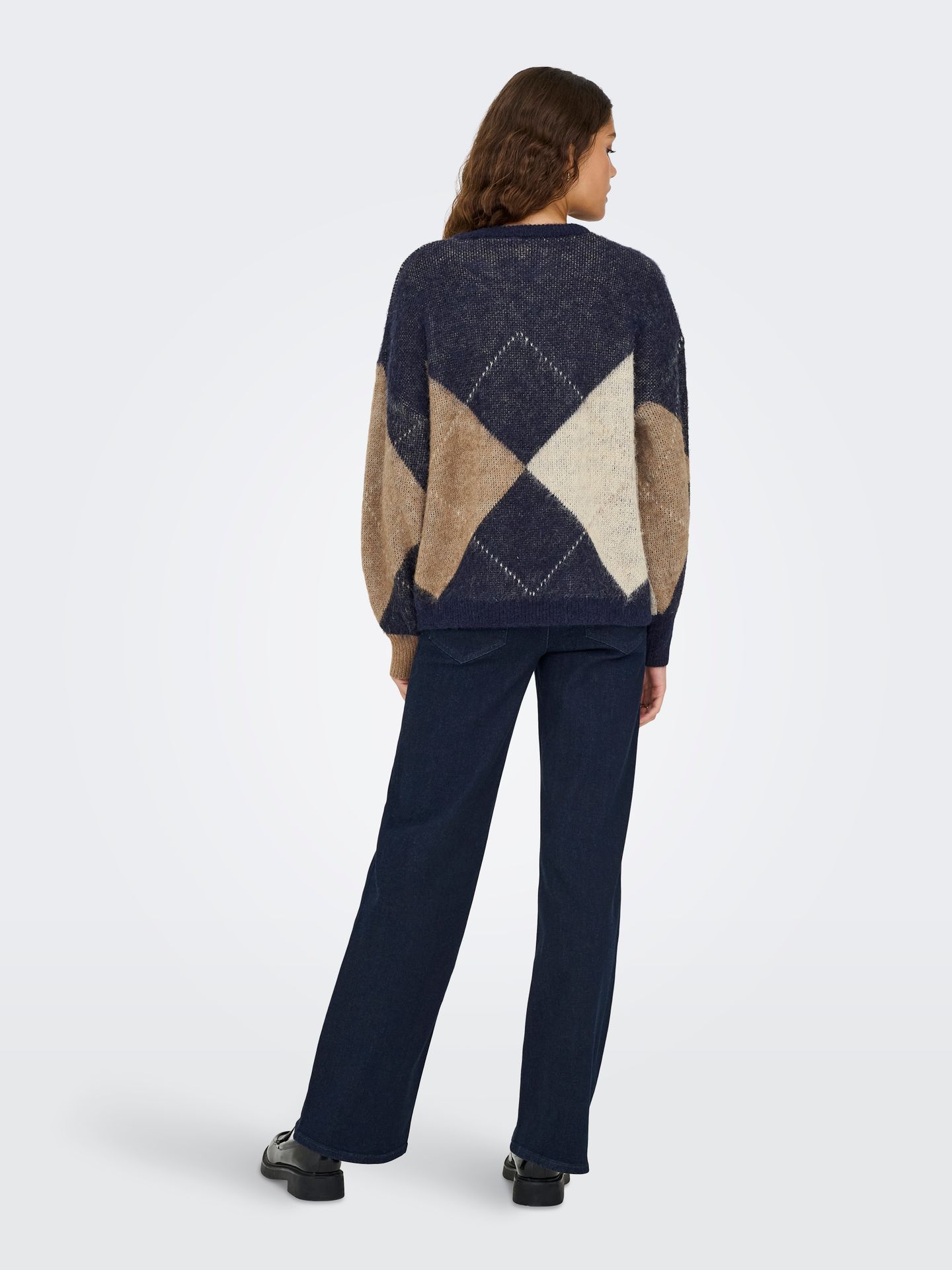 Only ONLNOEME LIFE LS JQ O-NECK NOOS KNT Night Sky/MALENE GRAPHIC 2900171234038