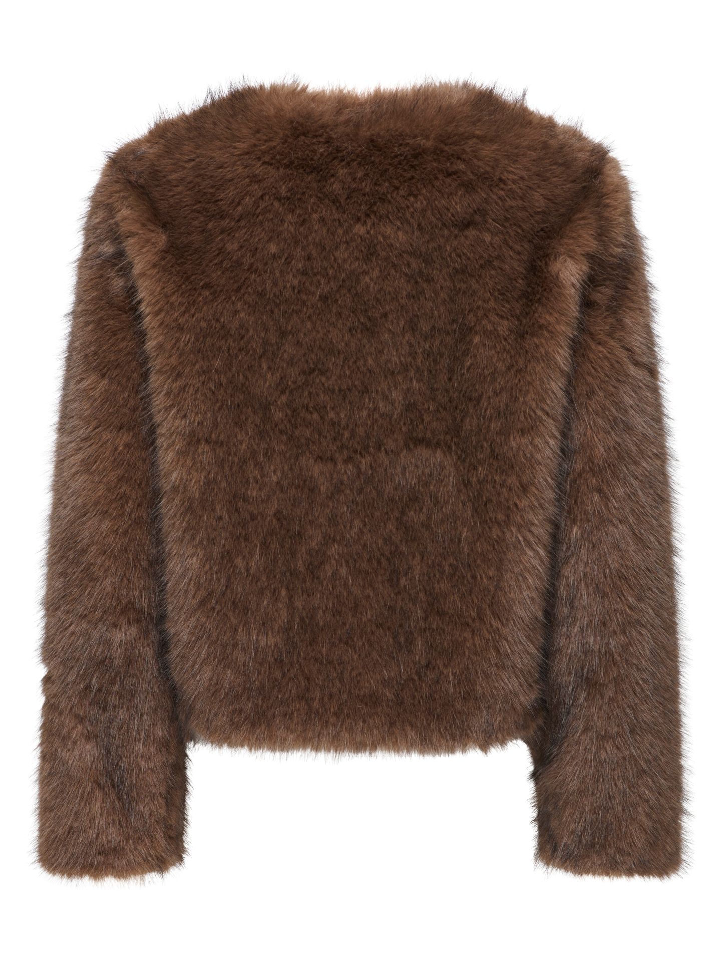 JDY JDYAMY FAUX FUR SHORT JACKET OTW QI Chocolate Torte/CLOUD DANCER 2900171236018